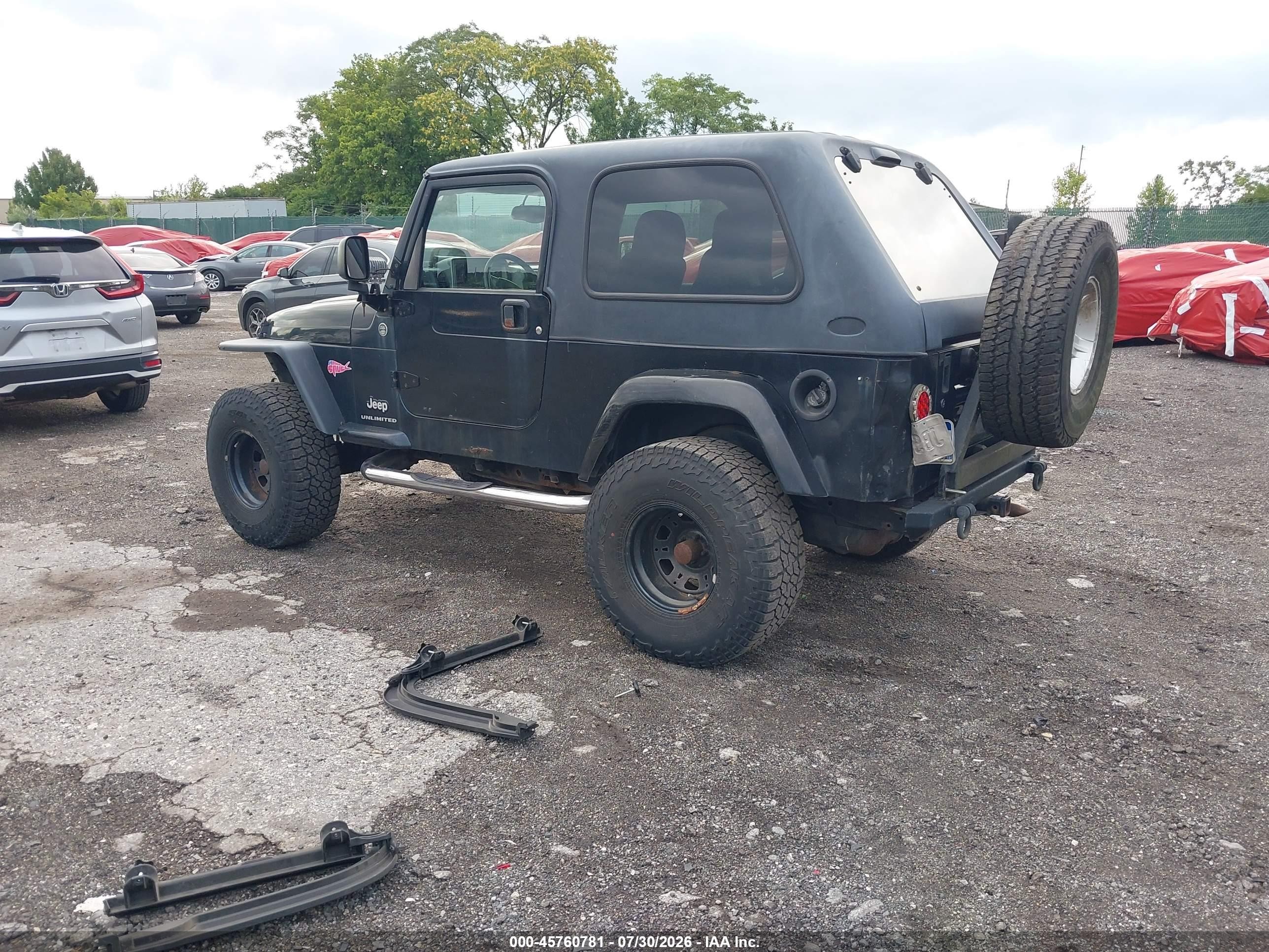 2006 Jeep Wrangler Unlimited Black vin: 1J4FA44S76P789588