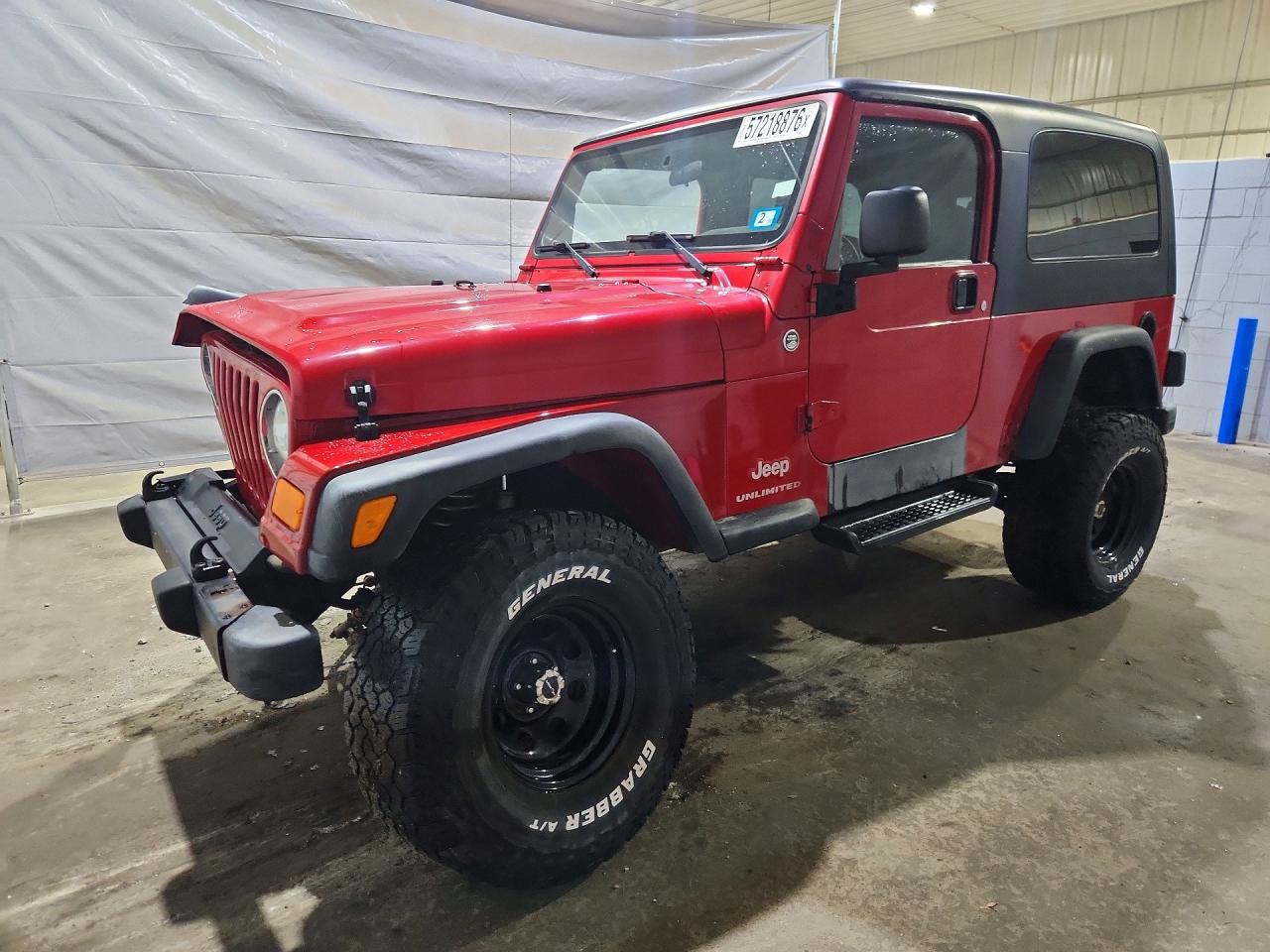 2006 Jeep Wrangler / Tj Unlimited Red vin: 1J4FA44SX6P787396