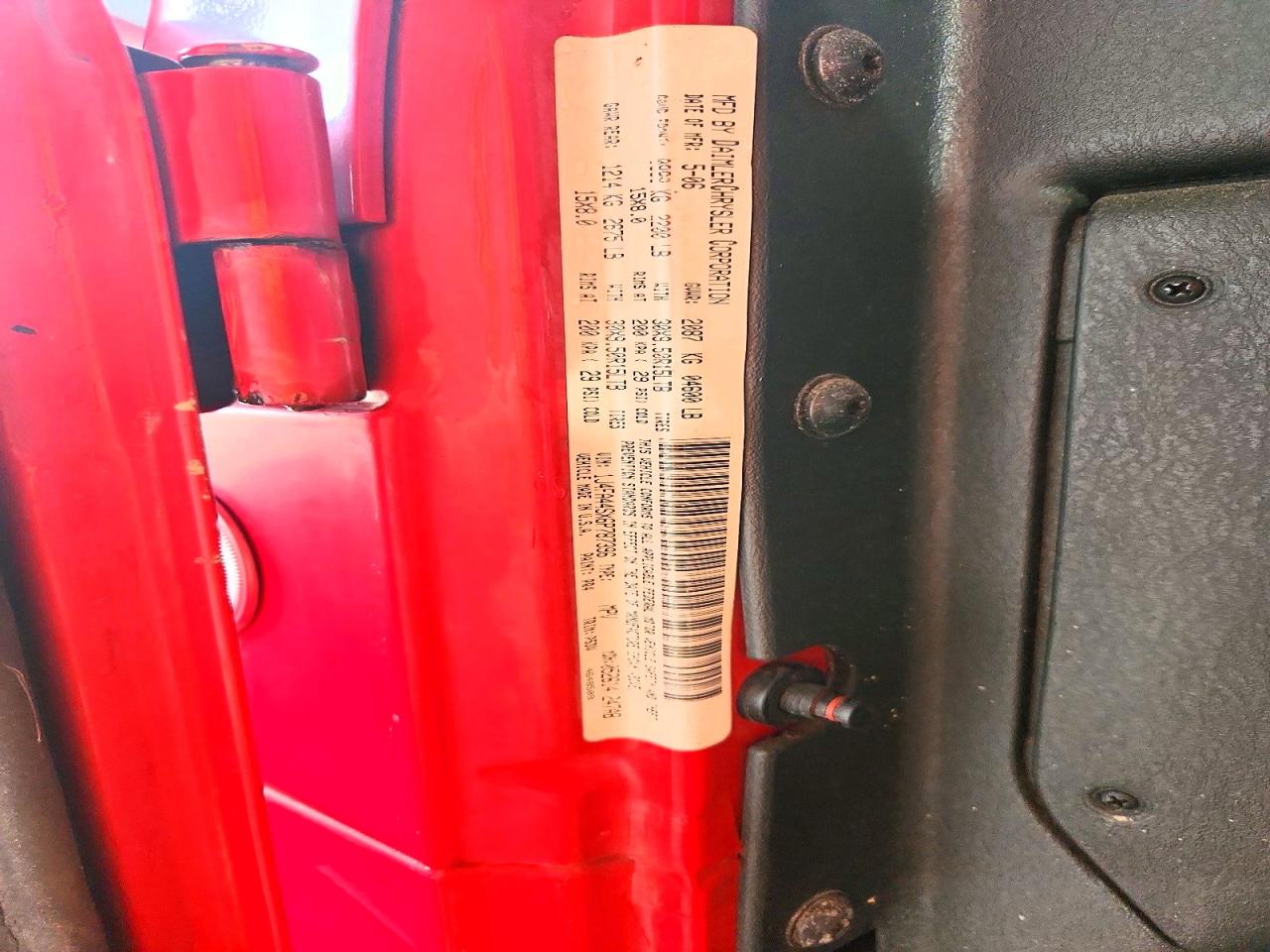 2006 Jeep Wrangler / Tj Unlimited Red vin: 1J4FA44SX6P787396
