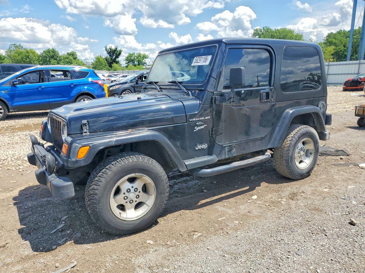 2002 Jeep Wrangler / Tj Sport Black vin: 1J4FA49S02P713276