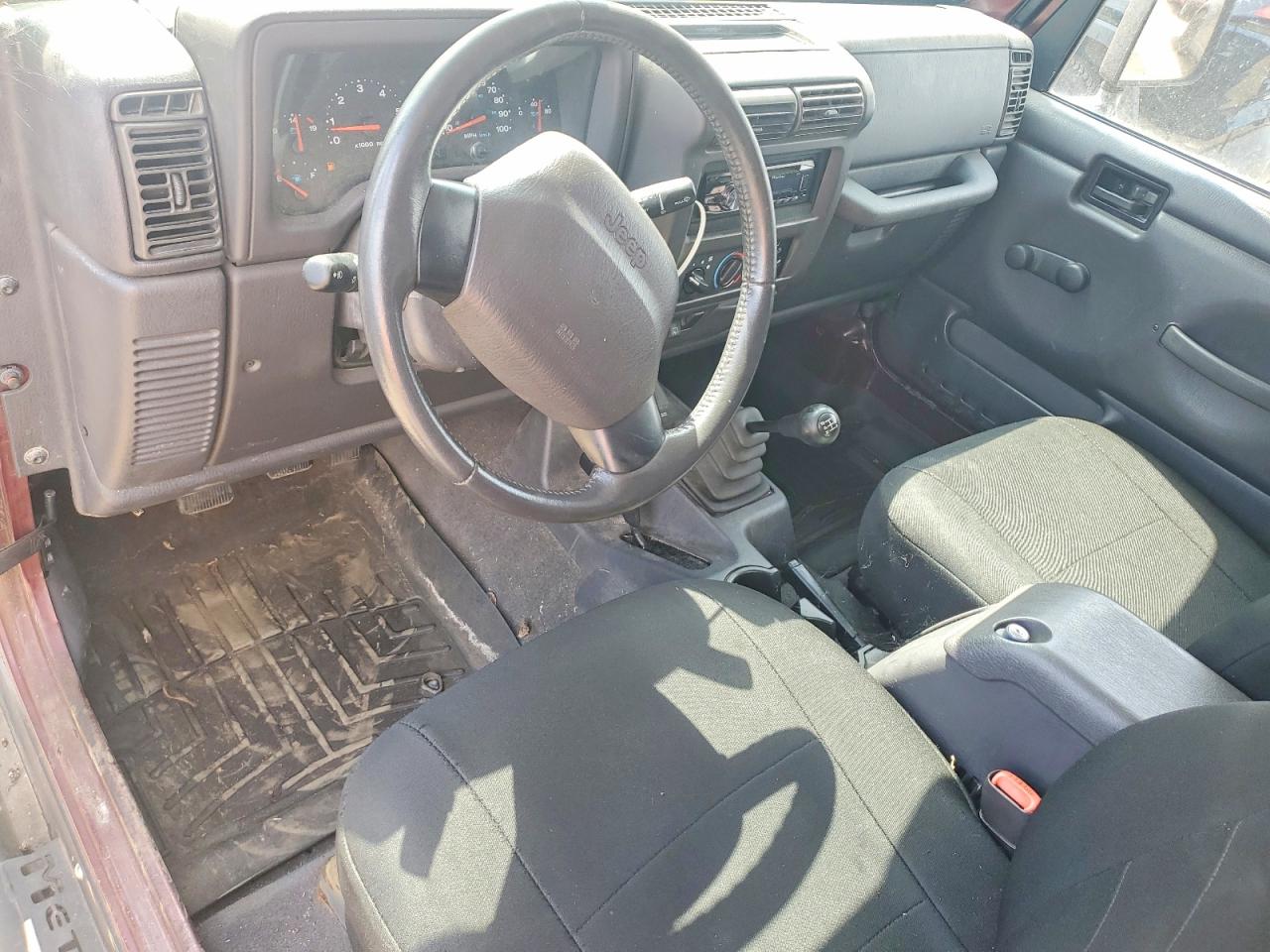 2002 Jeep Wrangler / Tj Sport Maroon vin: 1J4FA49S02P767418