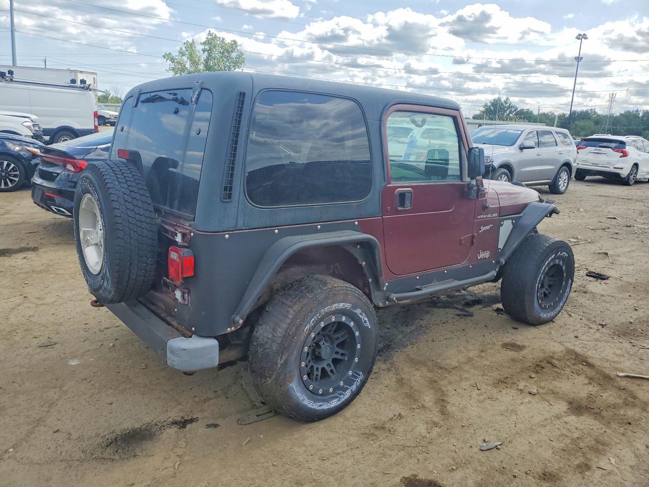 2002 Jeep Wrangler / Tj Sport Maroon vin: 1J4FA49S02P767418