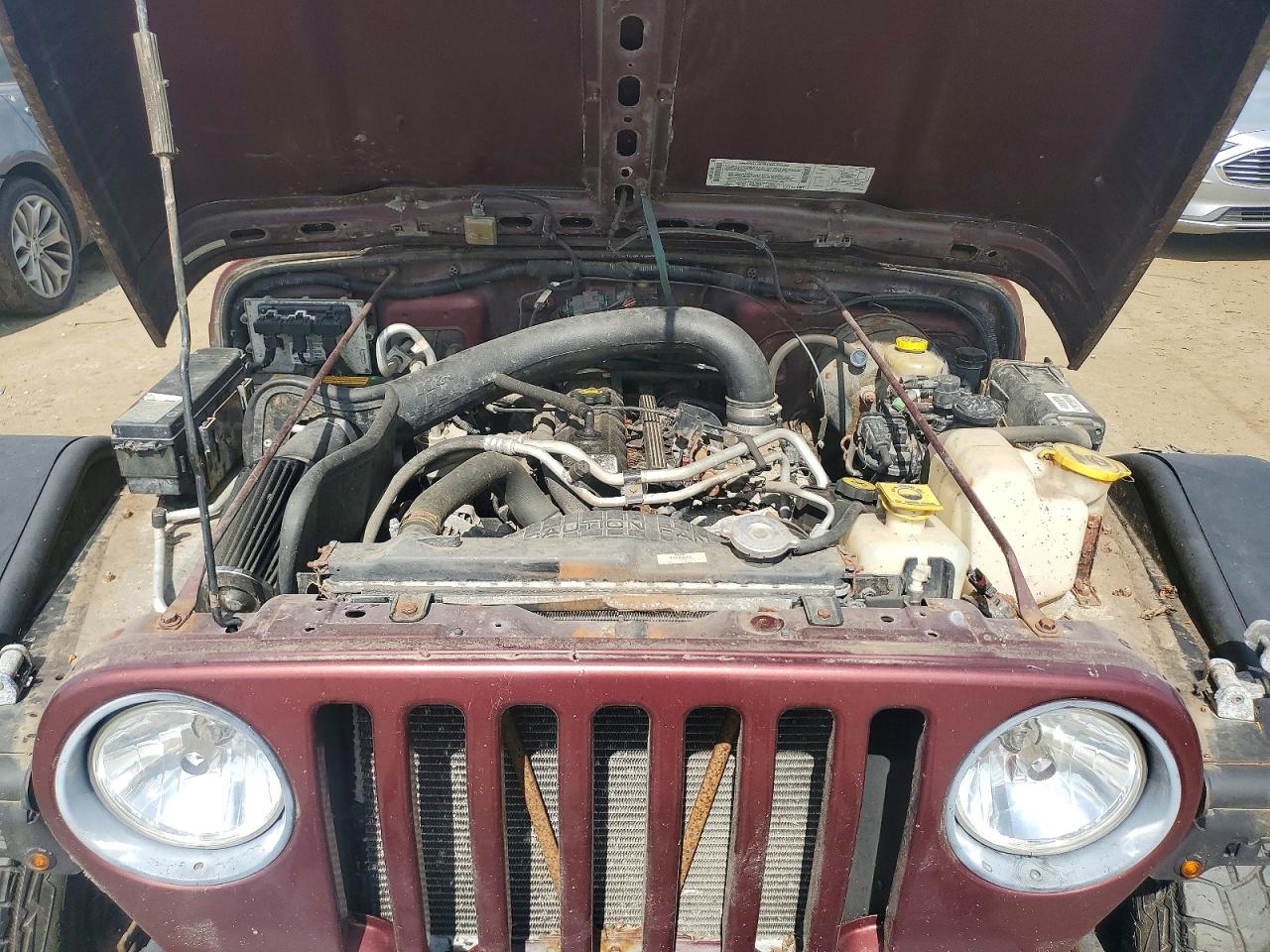 2002 Jeep Wrangler / Tj Sport Maroon vin: 1J4FA49S02P767418