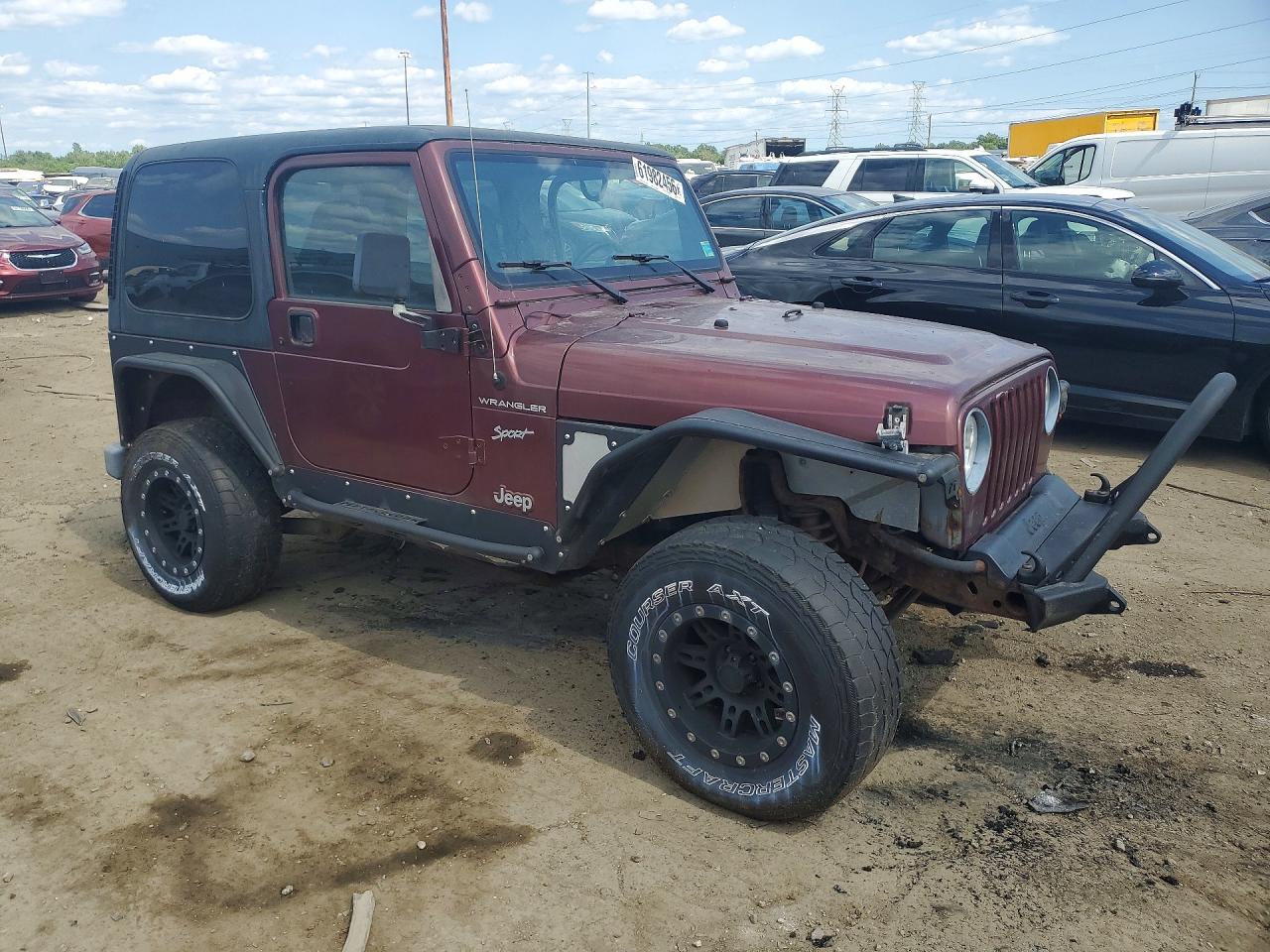 2002 Jeep Wrangler / Tj Sport Maroon vin: 1J4FA49S02P767418