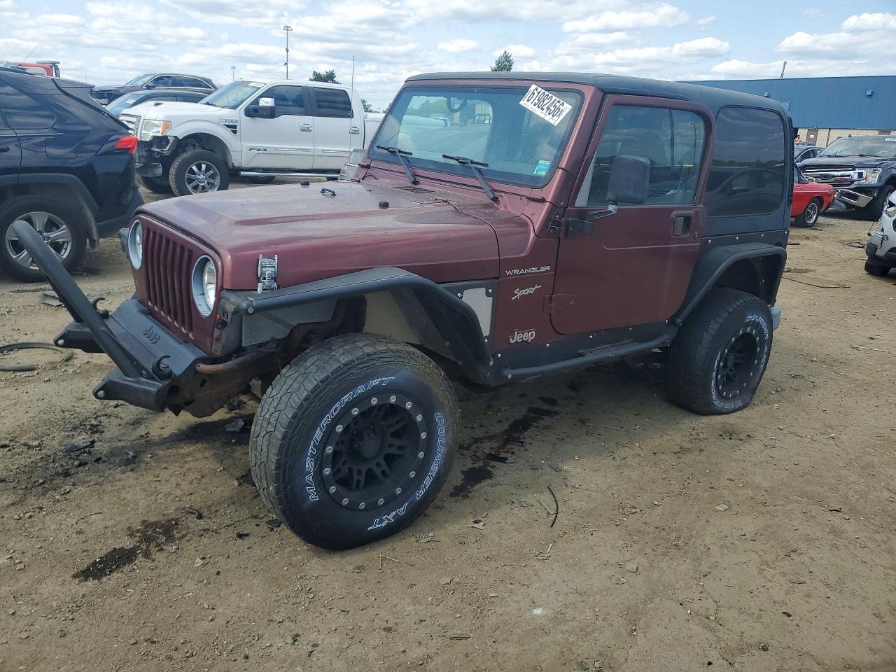 2002 Jeep Wrangler / Tj Sport Maroon vin: 1J4FA49S02P767418