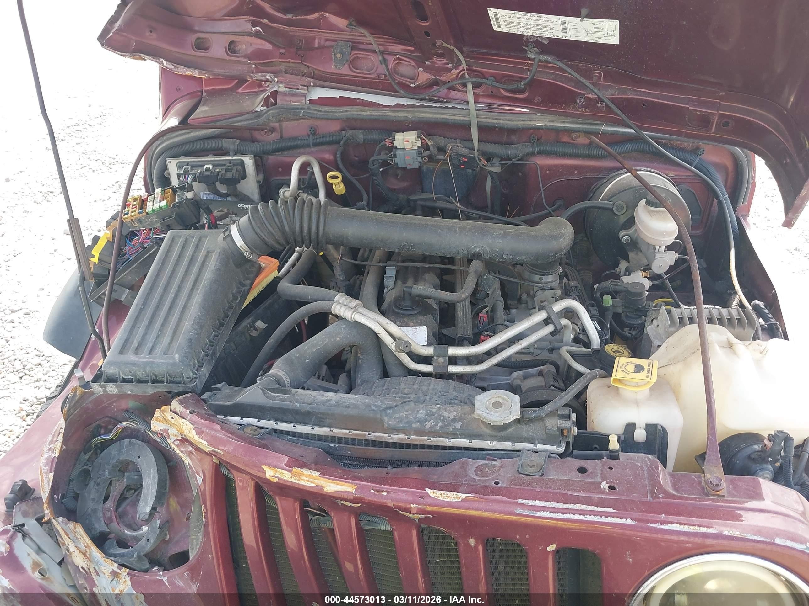2003 Jeep Wrangler Sport Burgundy vin: 1J4FA49S03P337275