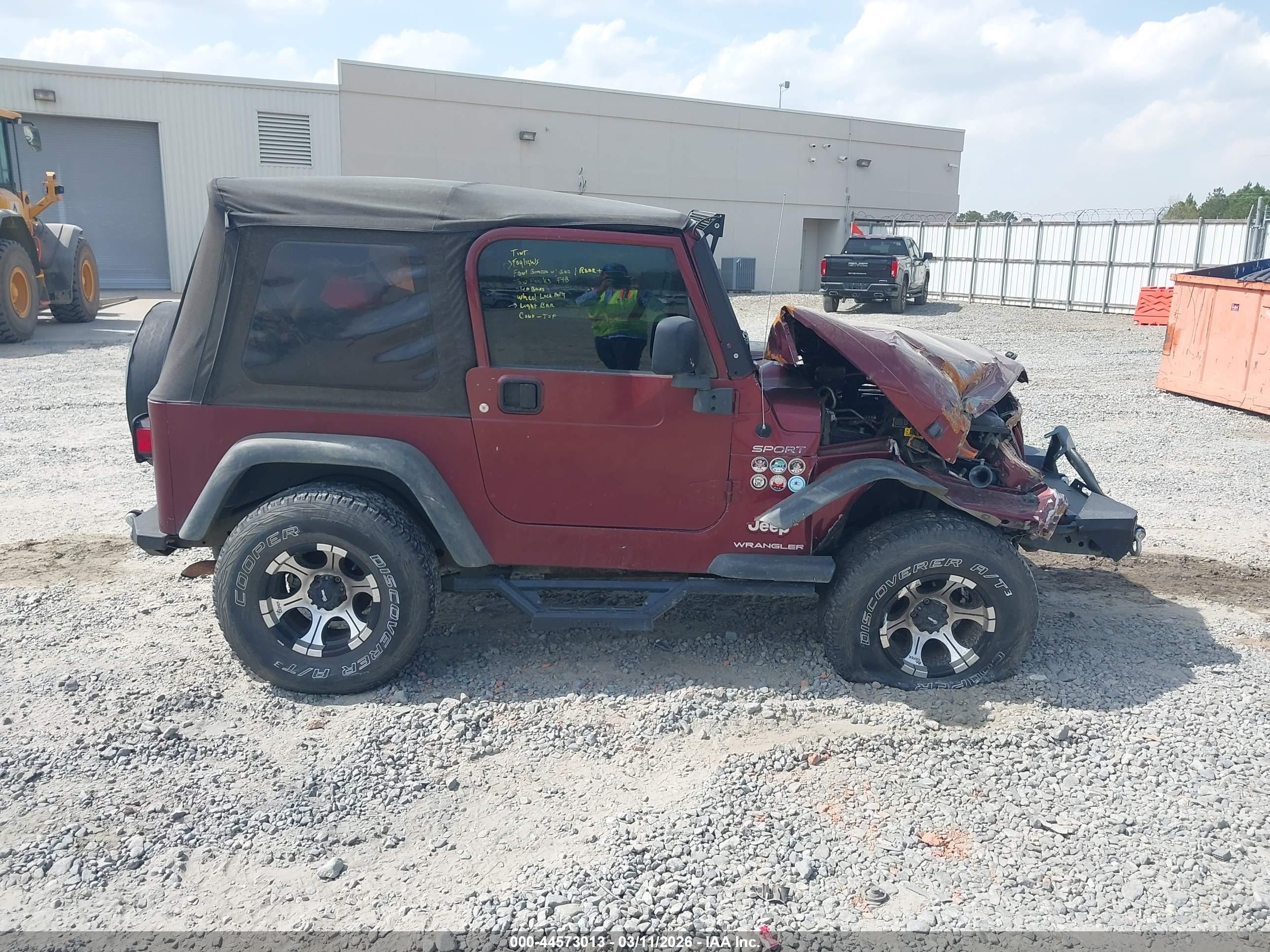 2003 Jeep Wrangler Sport Burgundy vin: 1J4FA49S03P337275