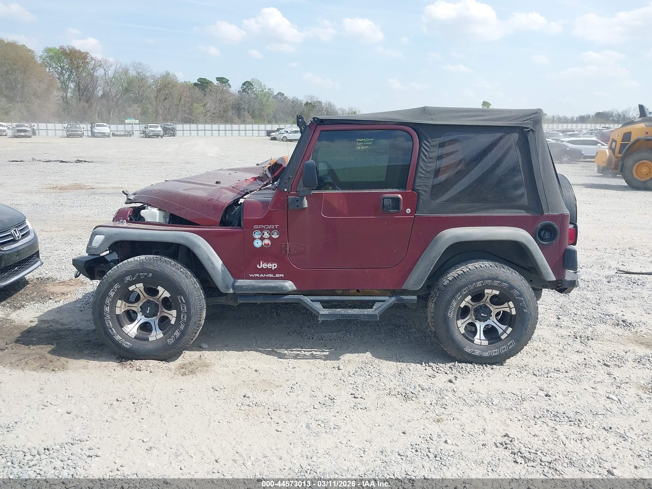 2003 Jeep Wrangler Sport Burgundy vin: 1J4FA49S03P337275