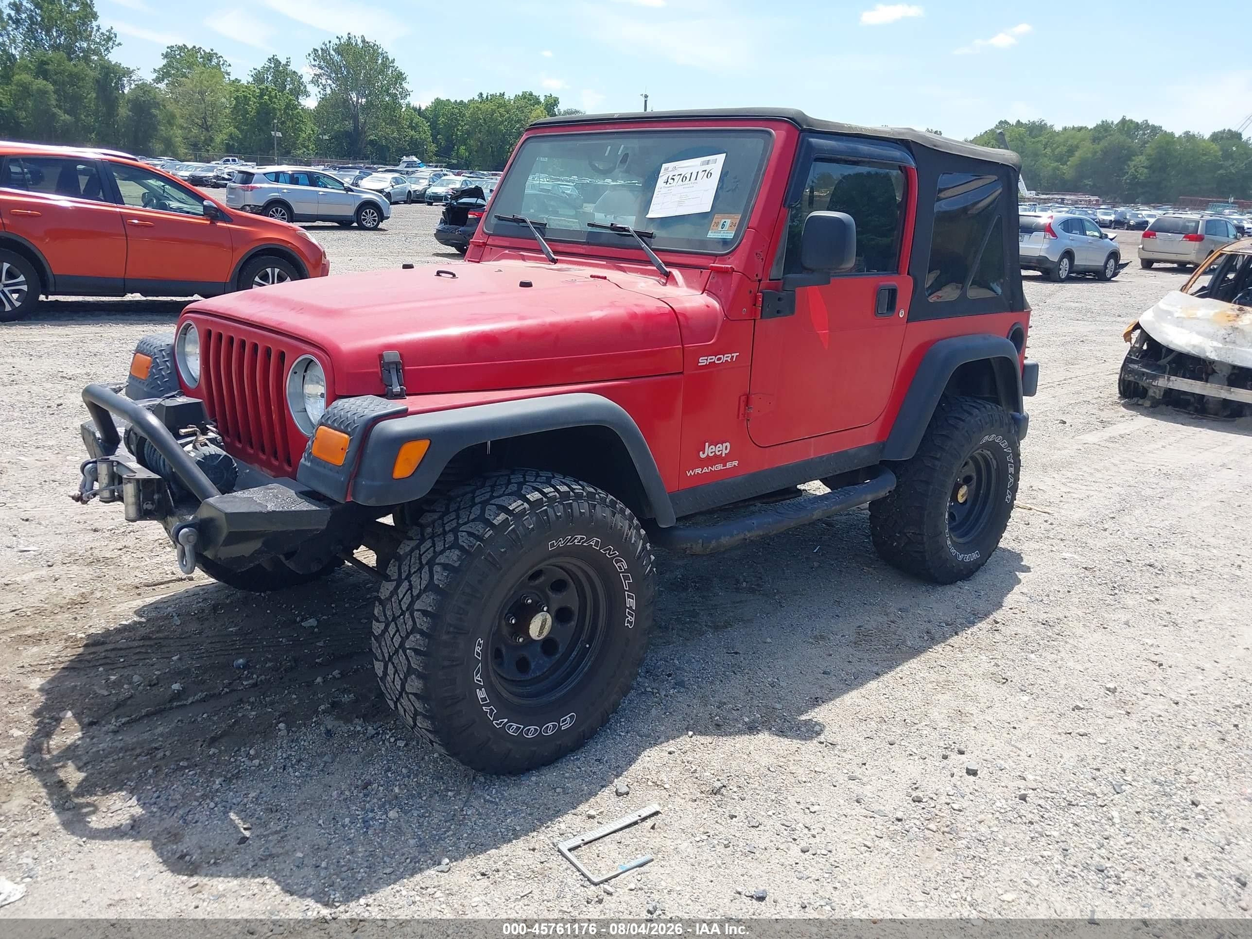 2003 Jeep Wrangler Sport Red vin: 1J4FA49S03P366498