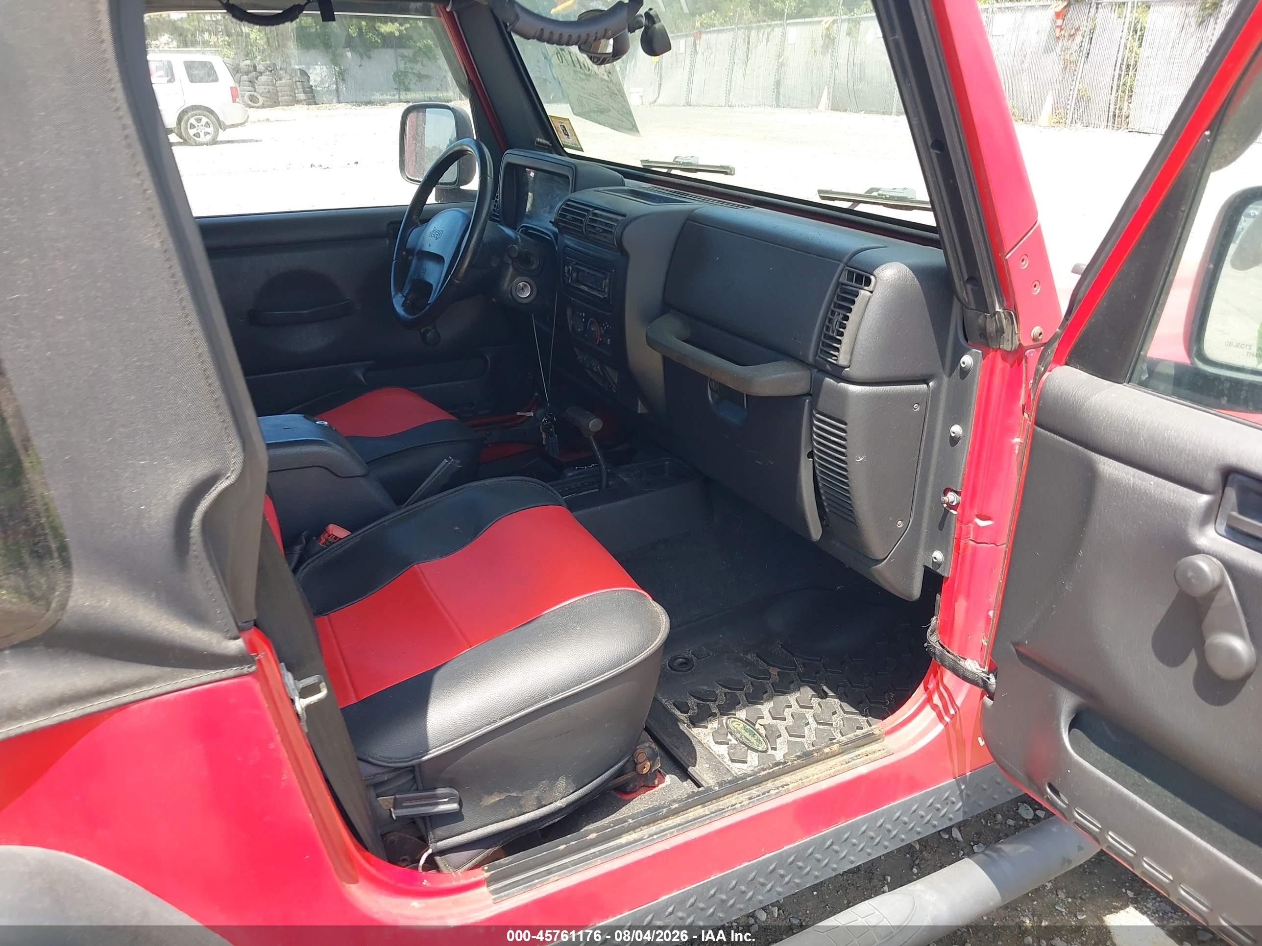 2003 Jeep Wrangler Sport Red vin: 1J4FA49S03P366498