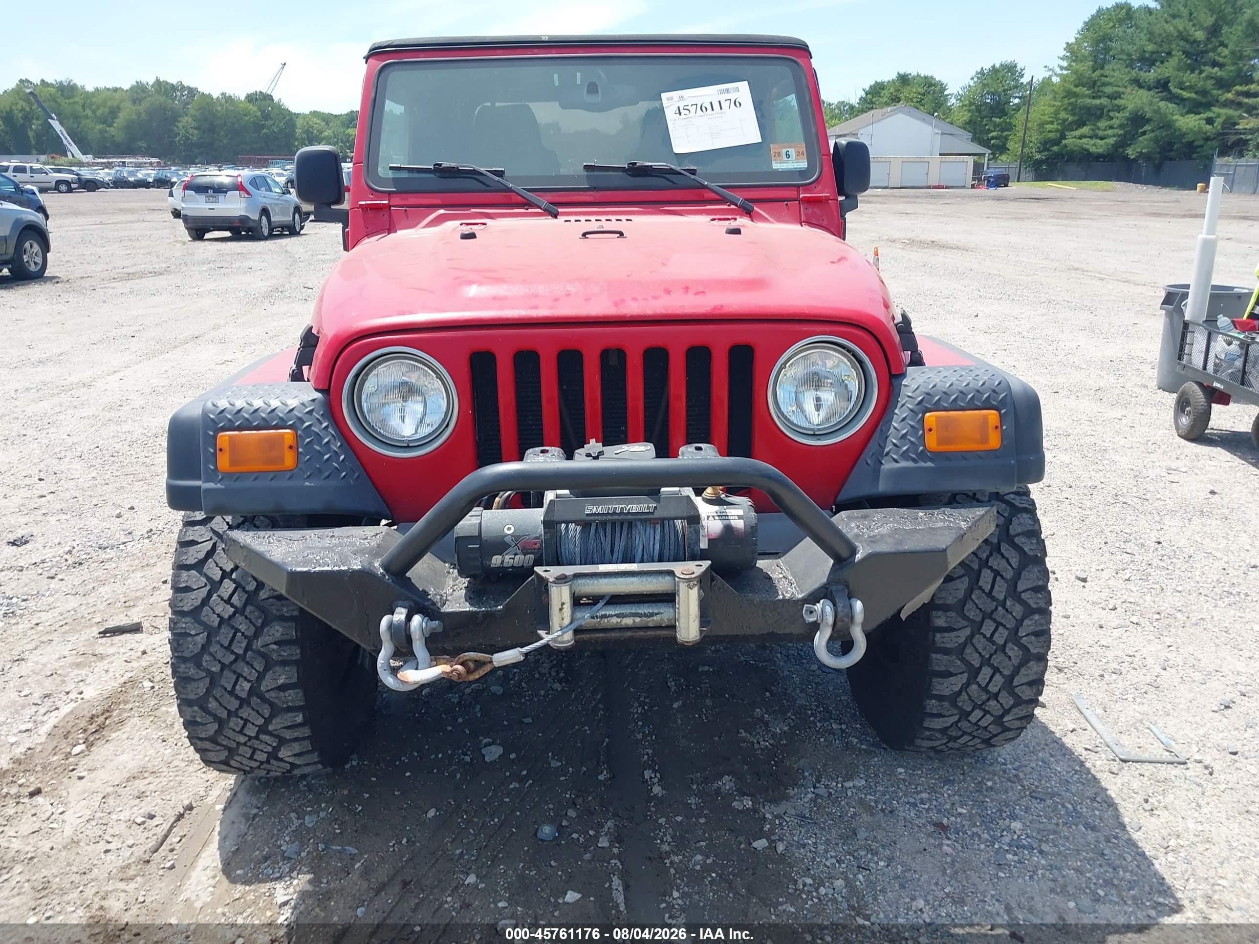 2003 Jeep Wrangler Sport Red vin: 1J4FA49S03P366498