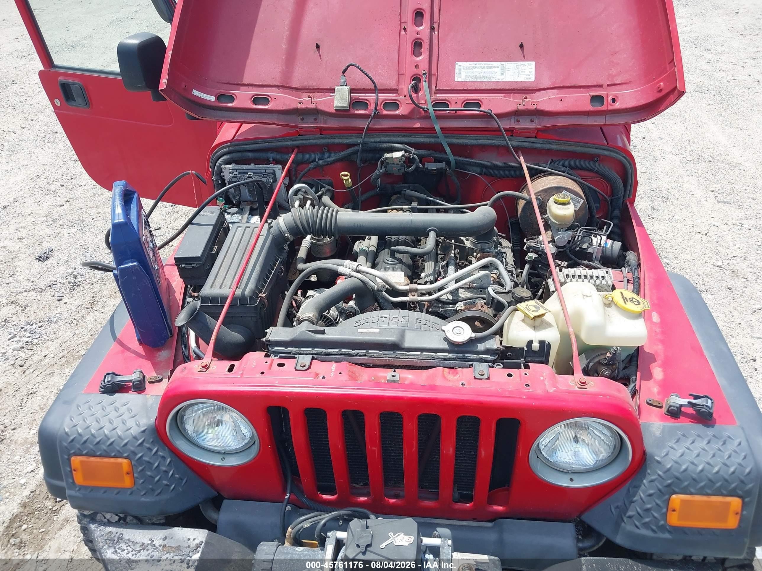 2003 Jeep Wrangler Sport Red vin: 1J4FA49S03P366498