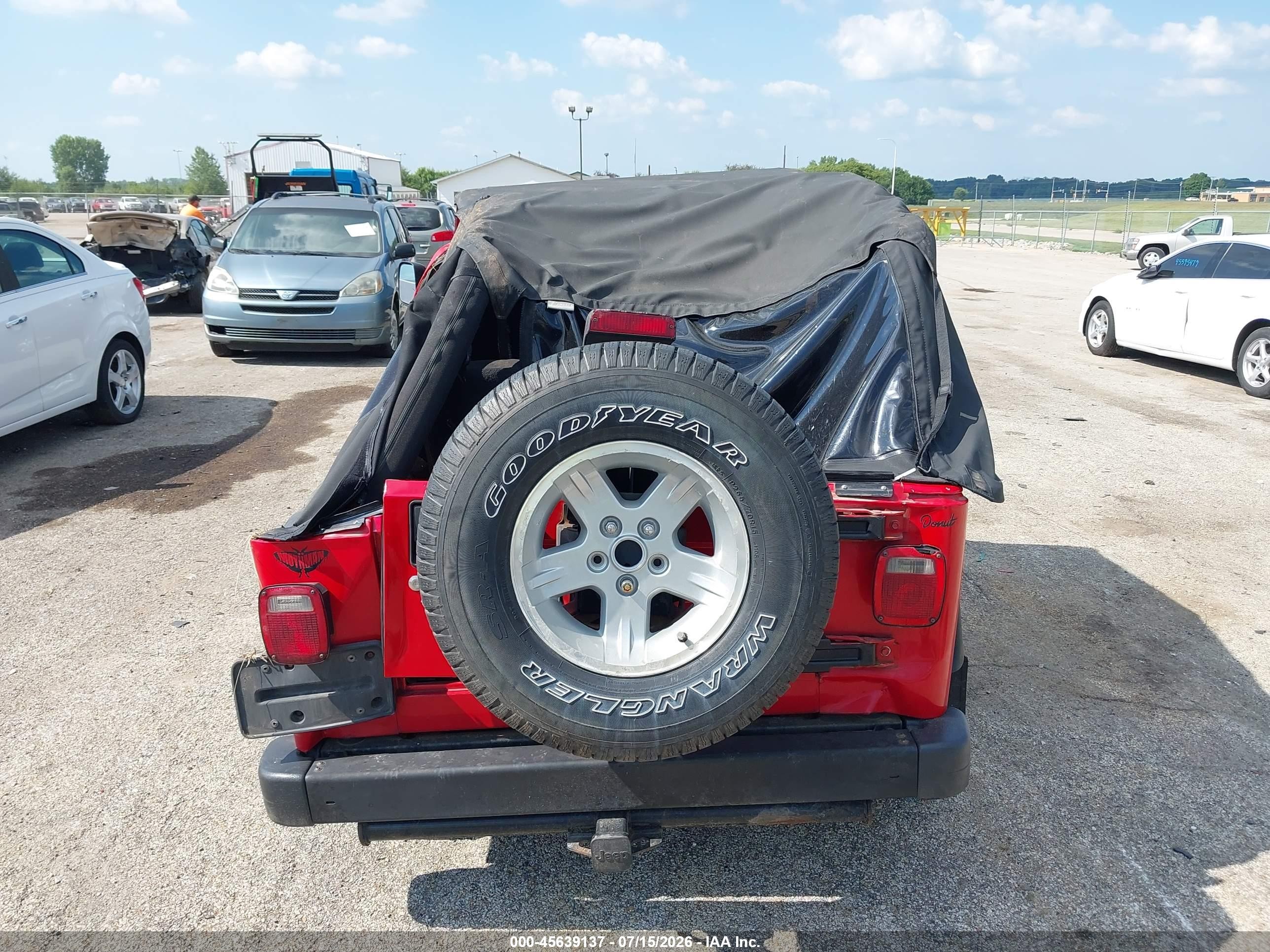 2004 Jeep Wrangler Unlimited Red vin: 1J4FA49S04P754171