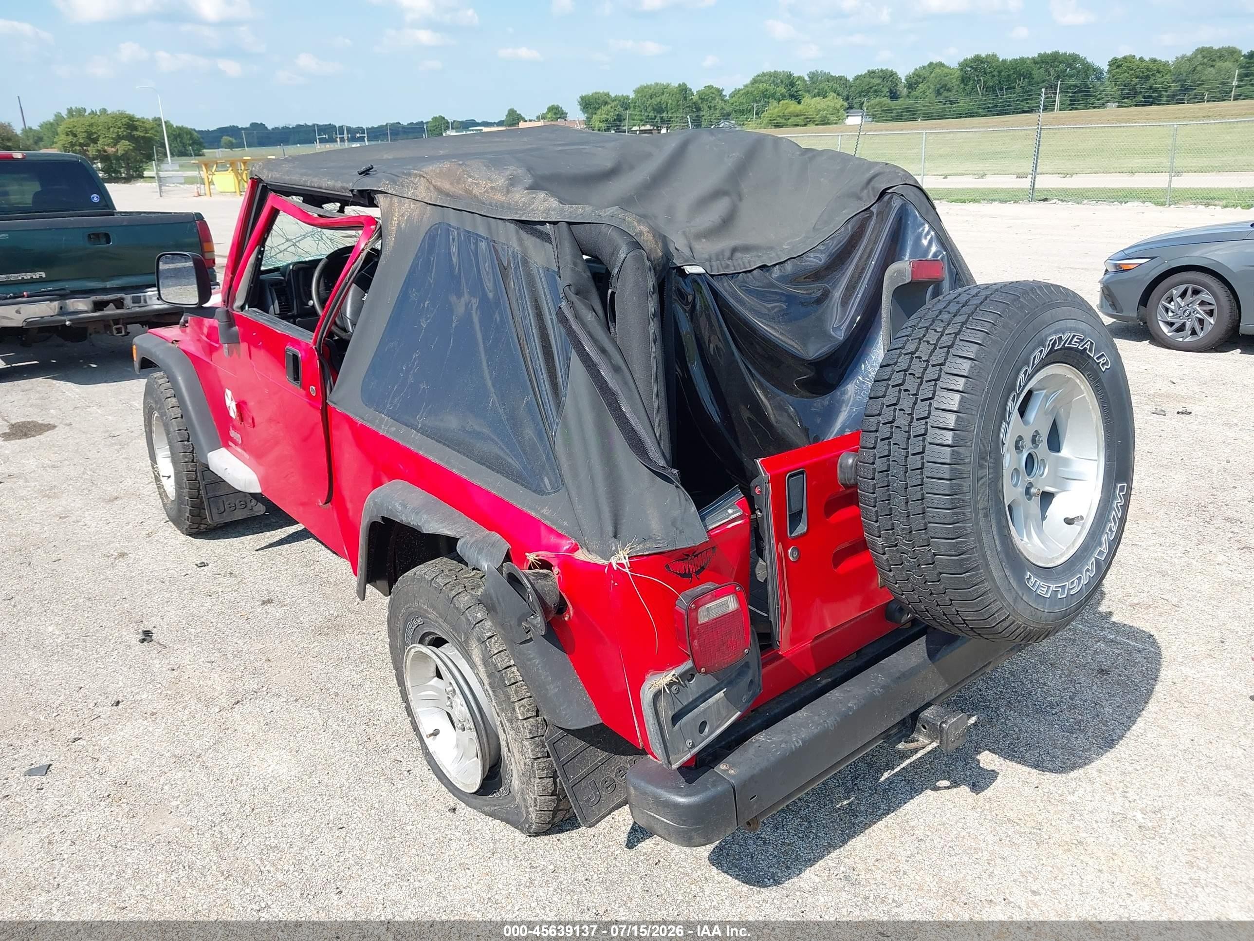 2004 Jeep Wrangler Unlimited Red vin: 1J4FA49S04P754171