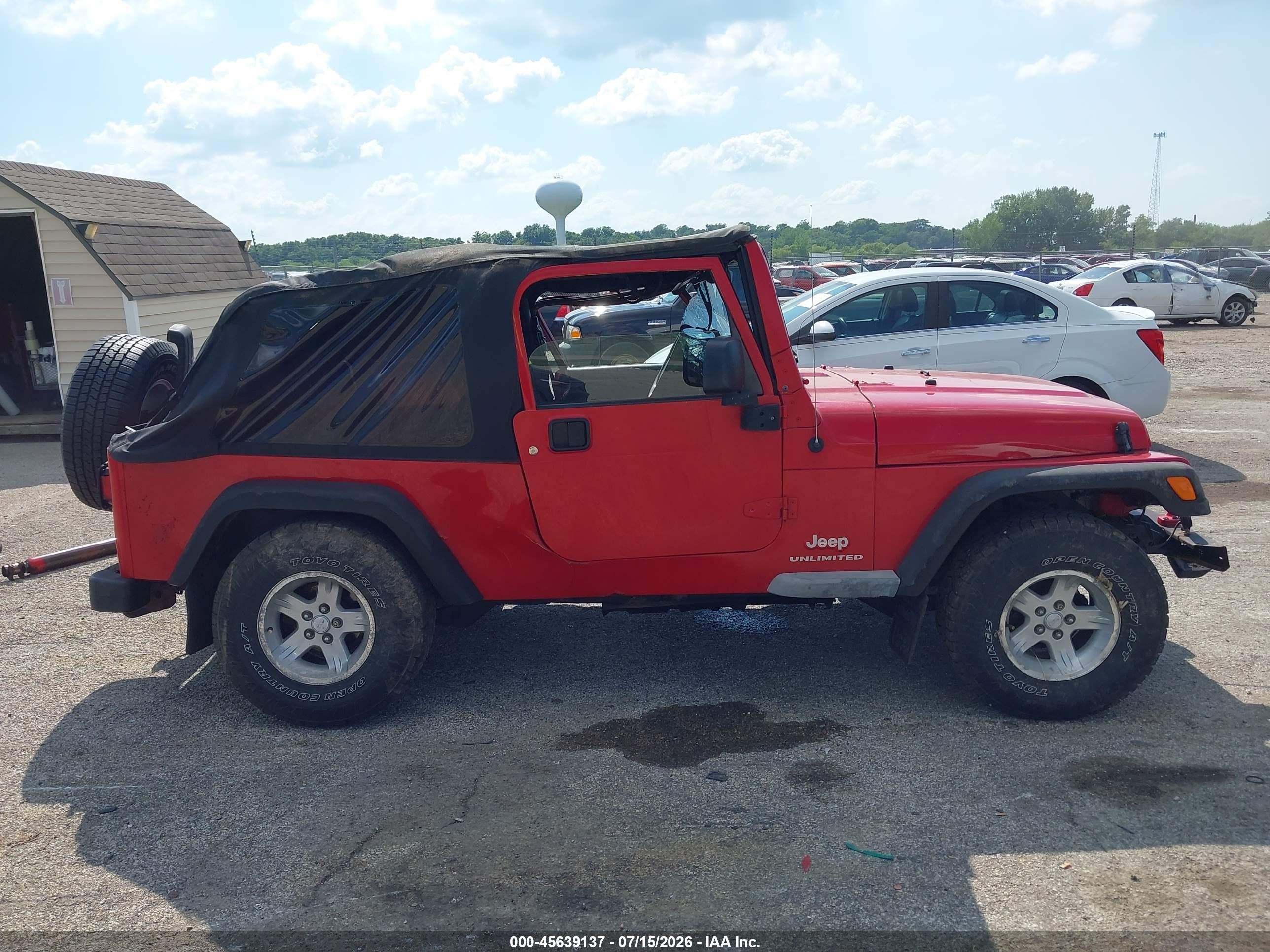 2004 Jeep Wrangler Unlimited Red vin: 1J4FA49S04P754171