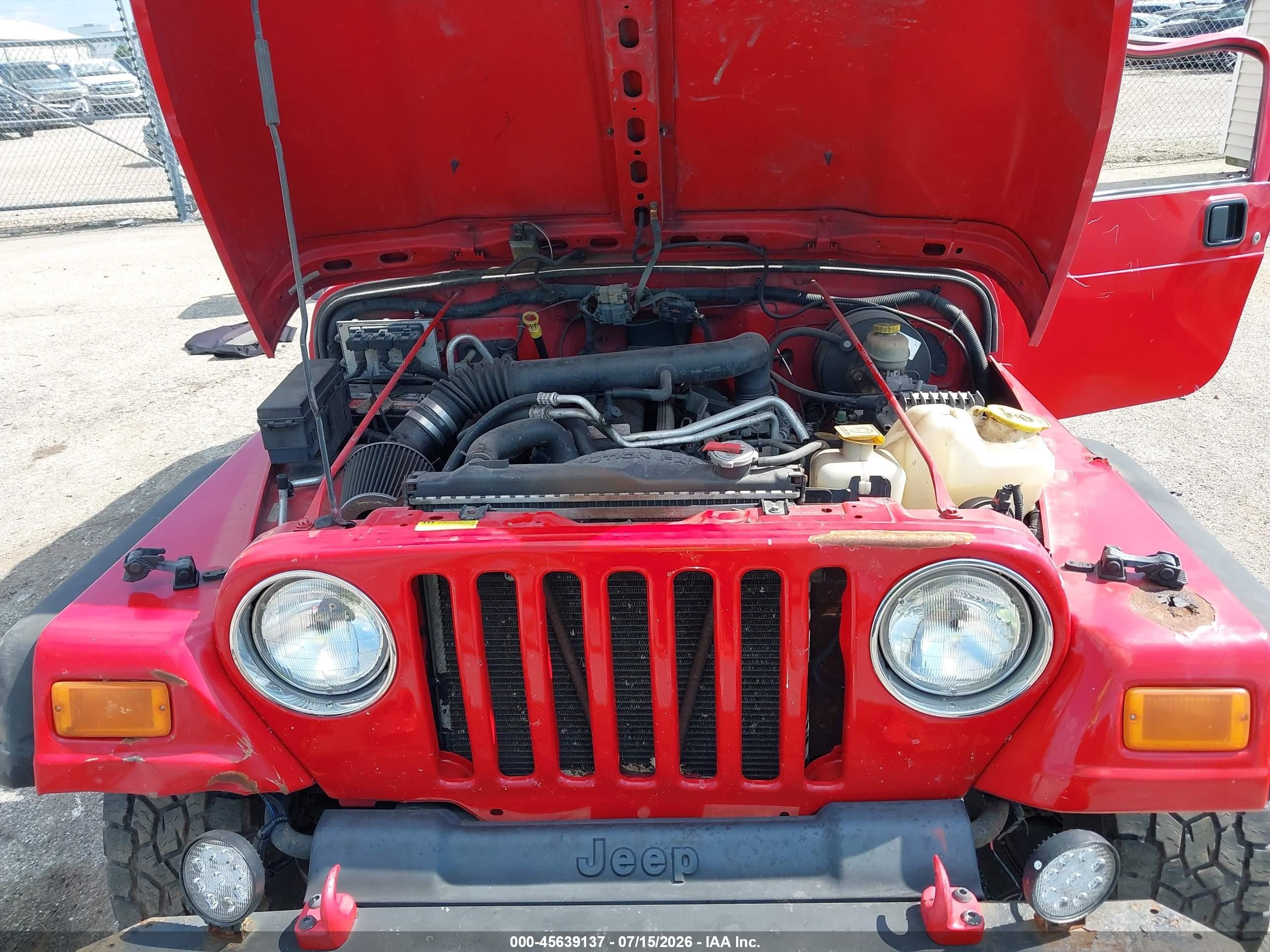 2004 Jeep Wrangler Unlimited Red vin: 1J4FA49S04P754171