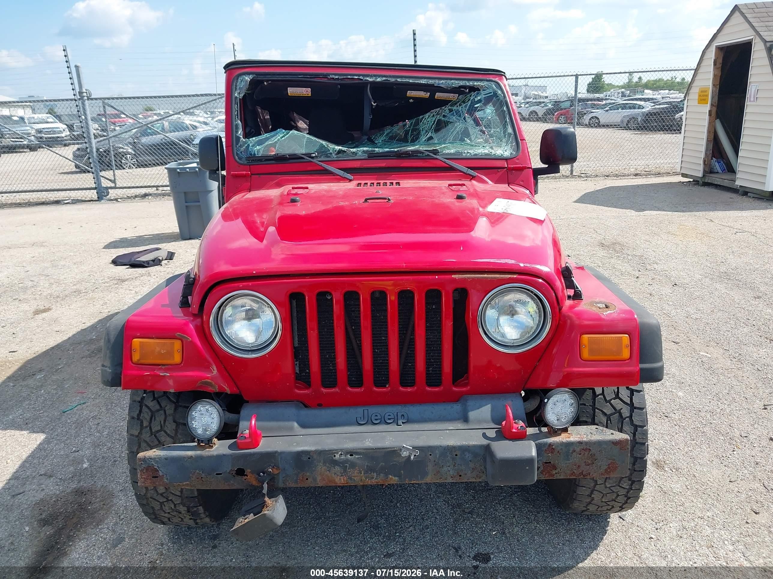 2004 Jeep Wrangler Unlimited Red vin: 1J4FA49S04P754171