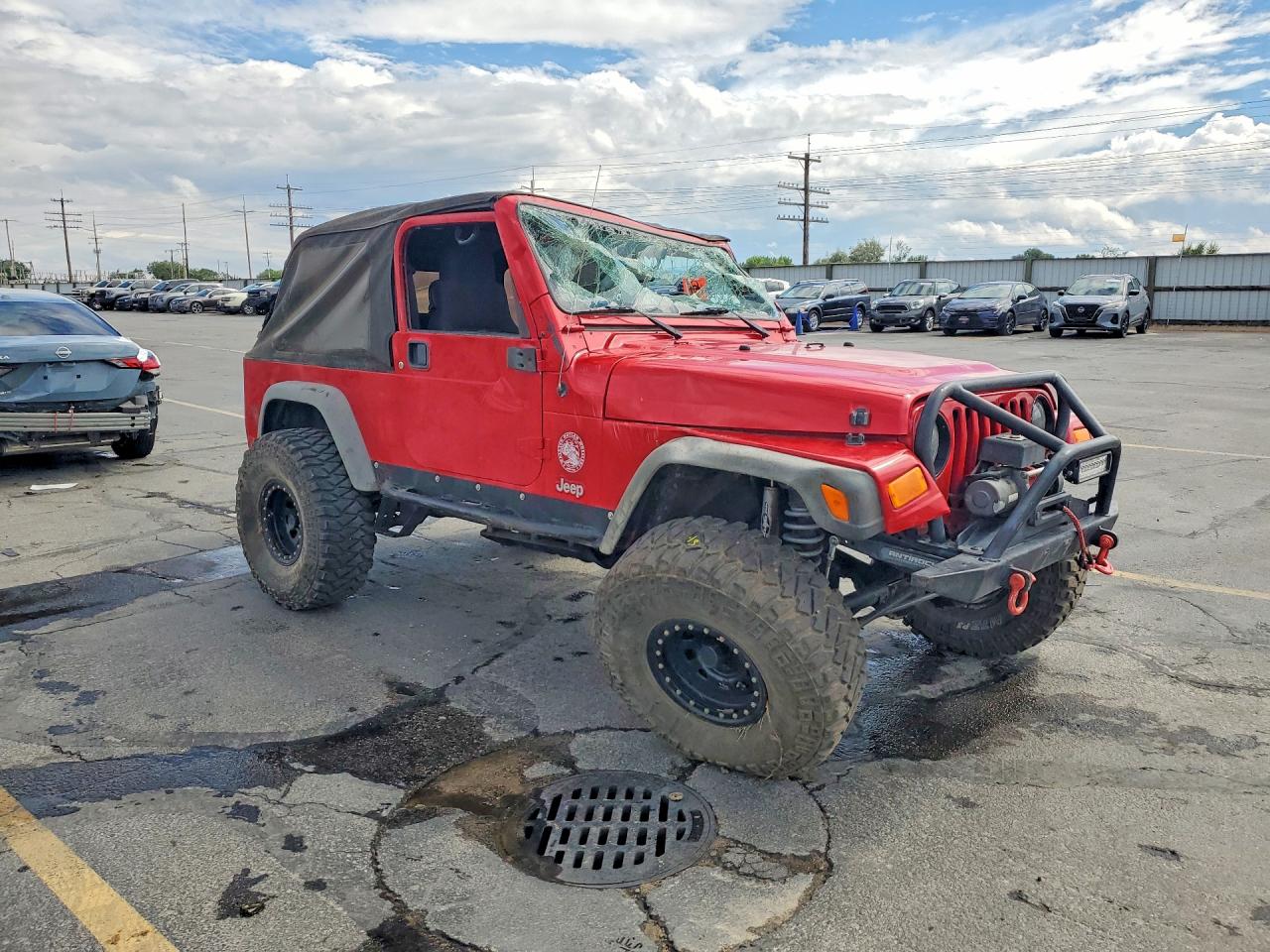 2004 Jeep Wrangler / Tj Sport Red vin: 1J4FA49S04P766448