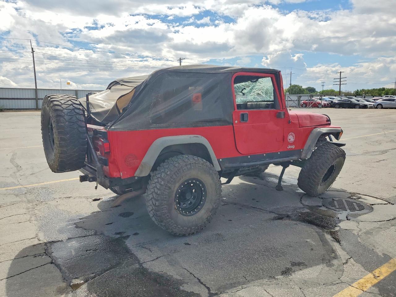 2004 Jeep Wrangler / Tj Sport Red vin: 1J4FA49S04P766448