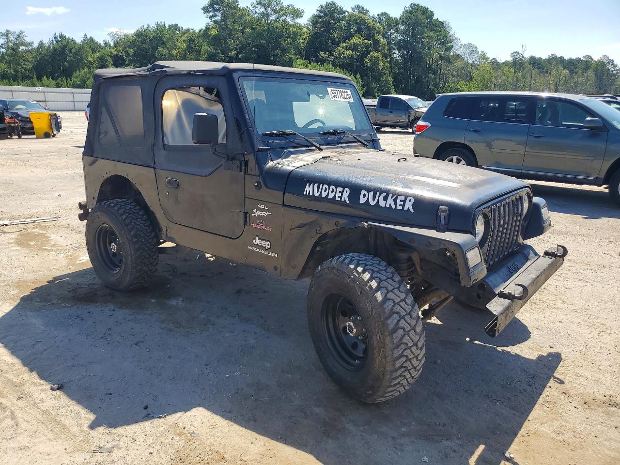 2000 Jeep Wrangler / Tj Sport Black vin: 1J4FA49S0YP707891
