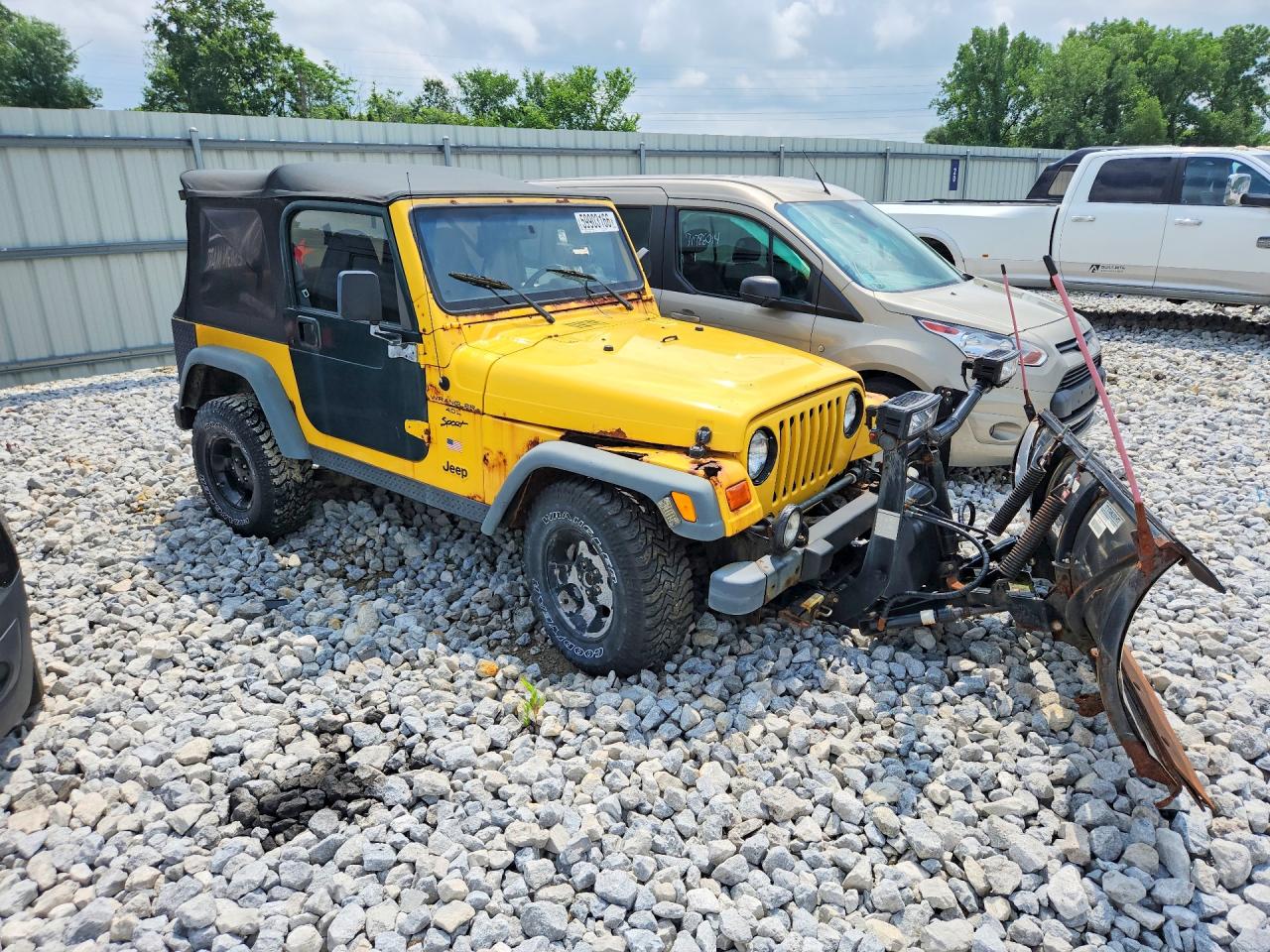 2000 Jeep Wrangler / Tj Sport Yellow vin: 1J4FA49S0YP716008