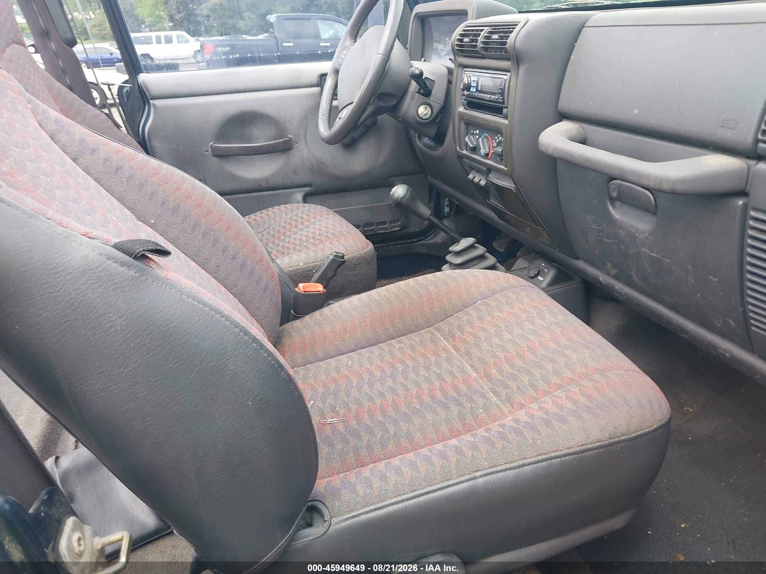 2000 Jeep Wrangler Sport Синий vin: 1J4FA49S0YP721175
