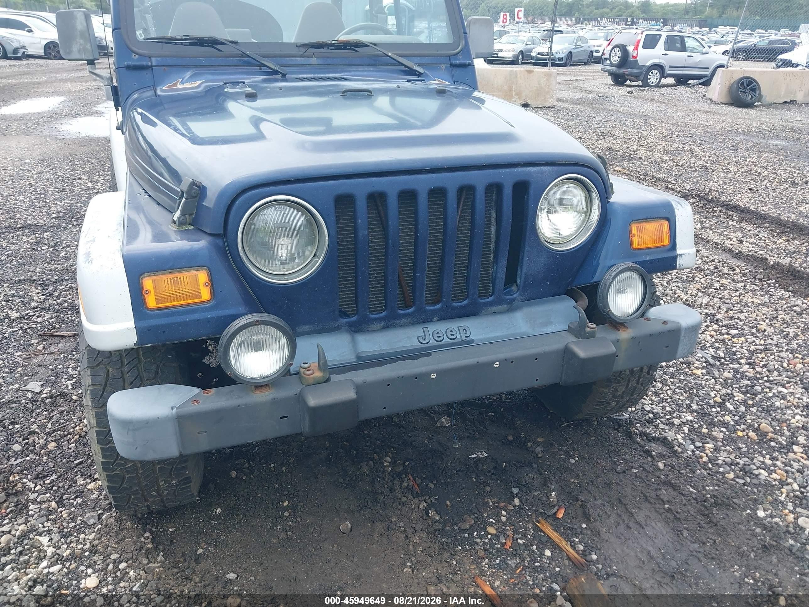 2000 Jeep Wrangler Sport Синий vin: 1J4FA49S0YP721175