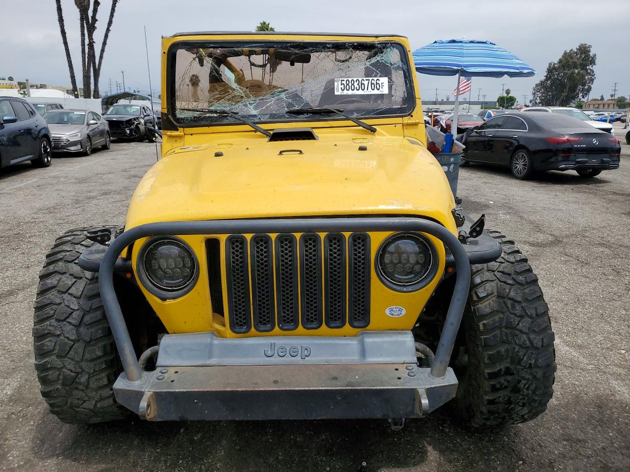 2000 Jeep Wrangler / Tj Sport Yellow vin: 1J4FA49S0YP738560