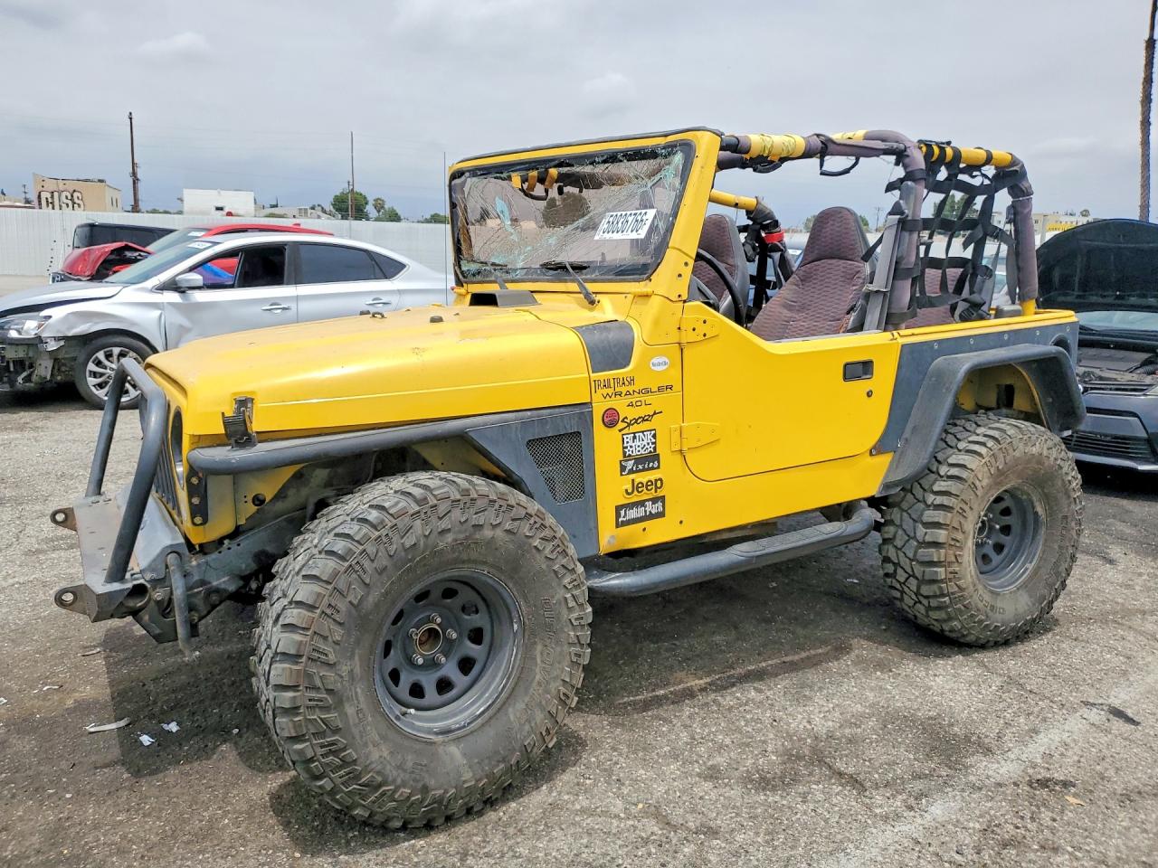 2000 Jeep Wrangler / Tj Sport Yellow vin: 1J4FA49S0YP738560