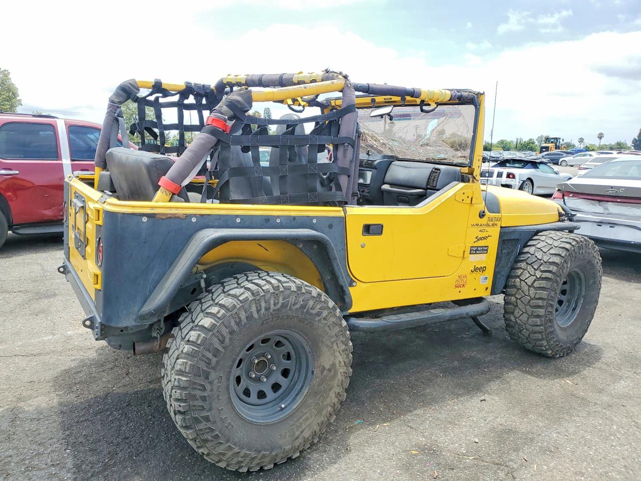 2000 Jeep Wrangler / Tj Sport Yellow vin: 1J4FA49S0YP738560