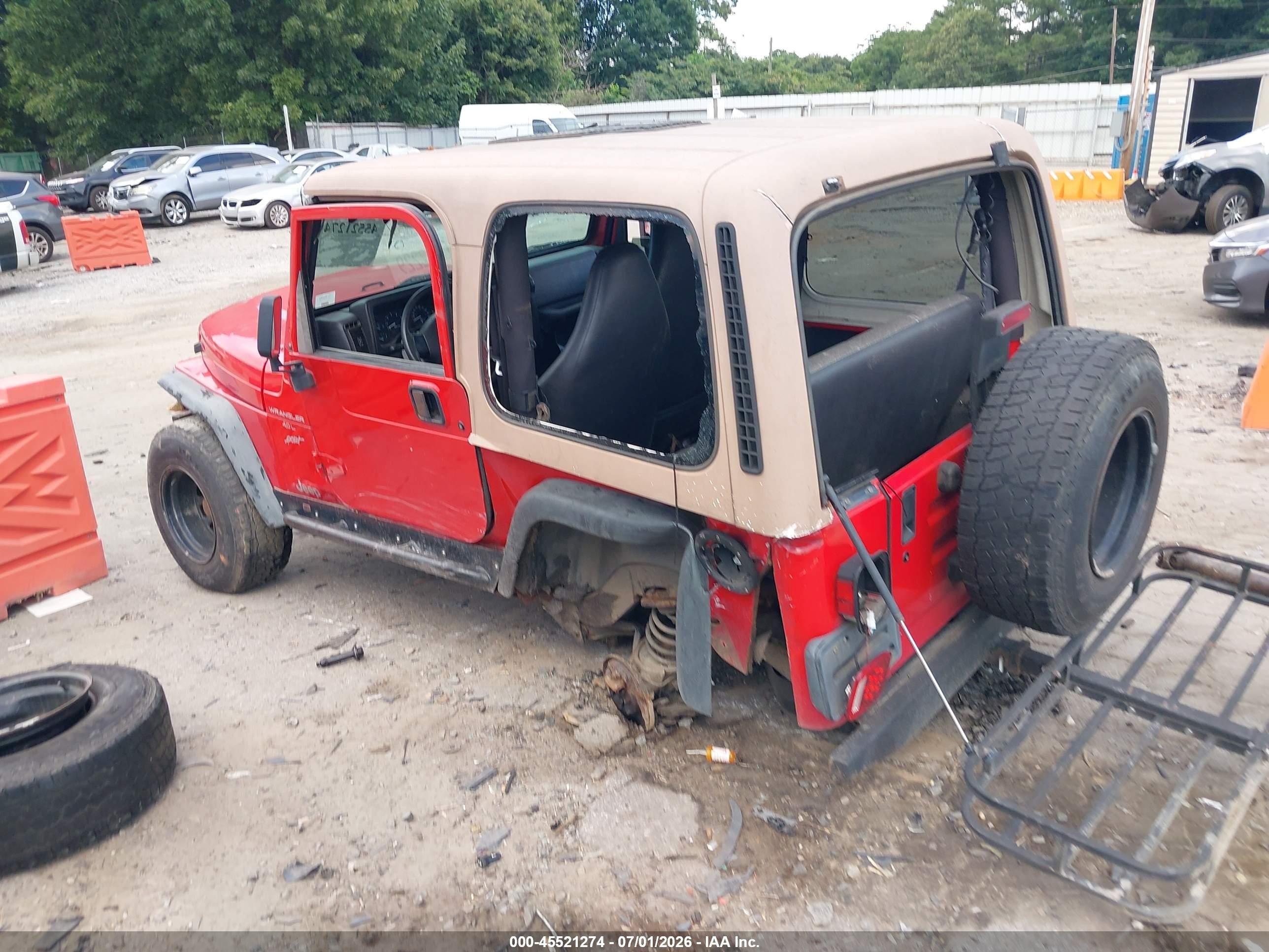 2000 Jeep Wrangler Sport Красный vin: 1J4FA49S0YP804962