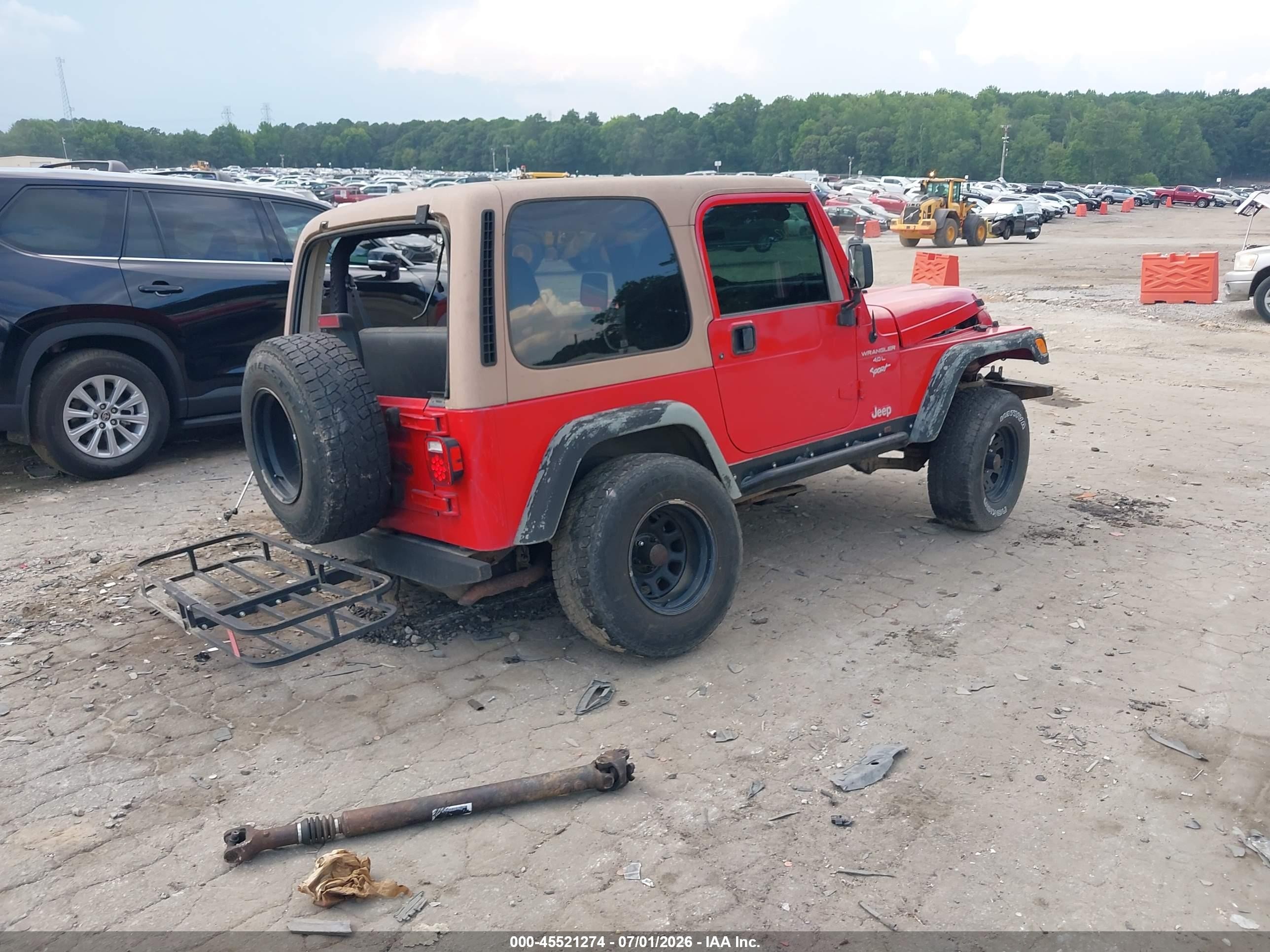 2000 Jeep Wrangler Sport Красный vin: 1J4FA49S0YP804962