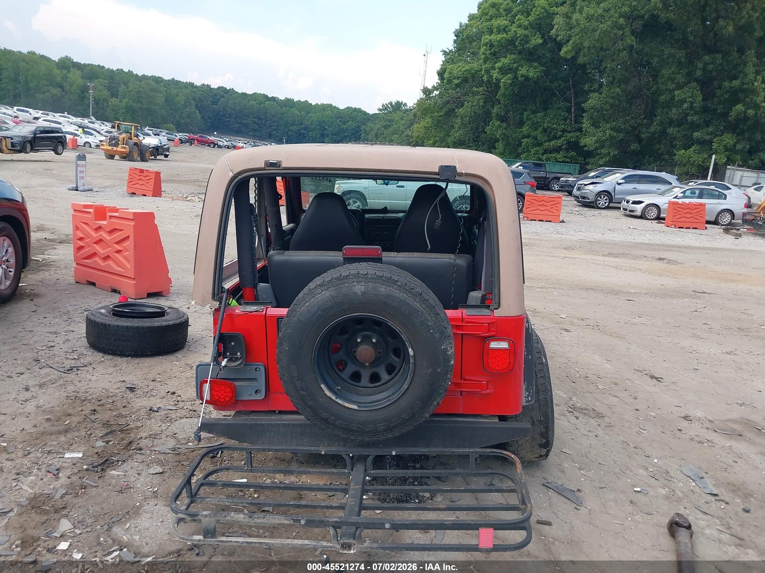 2000 Jeep Wrangler Sport Красный vin: 1J4FA49S0YP804962