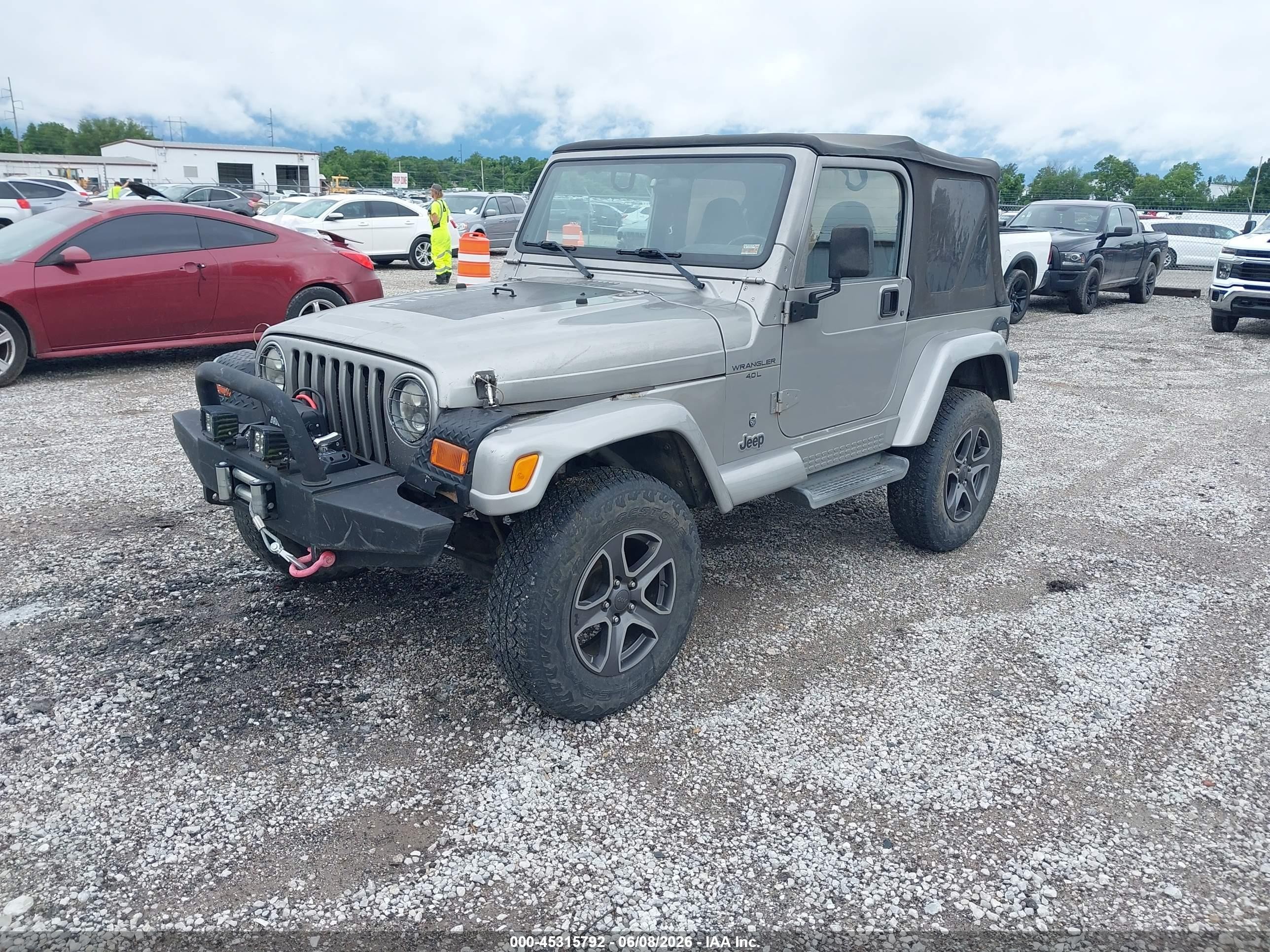 2001 Jeep Wrangler Sport Gray vin: 1J4FA49S11P346791