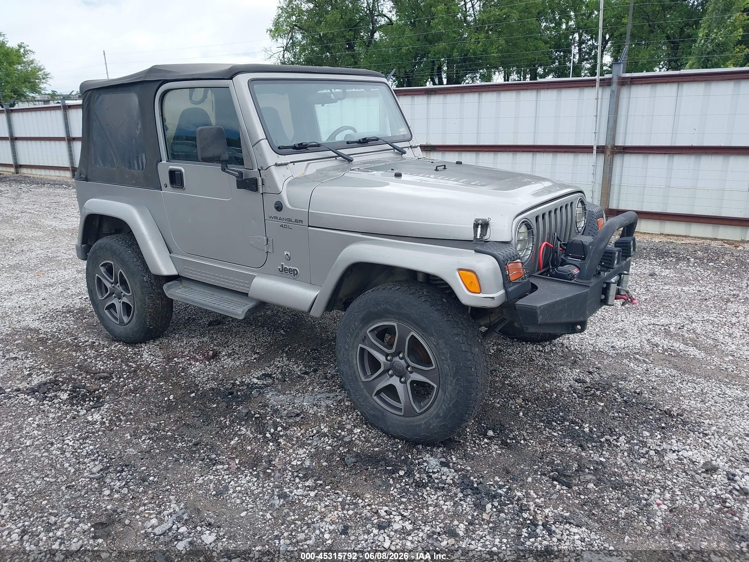 2001 Jeep Wrangler Sport Gray vin: 1J4FA49S11P346791