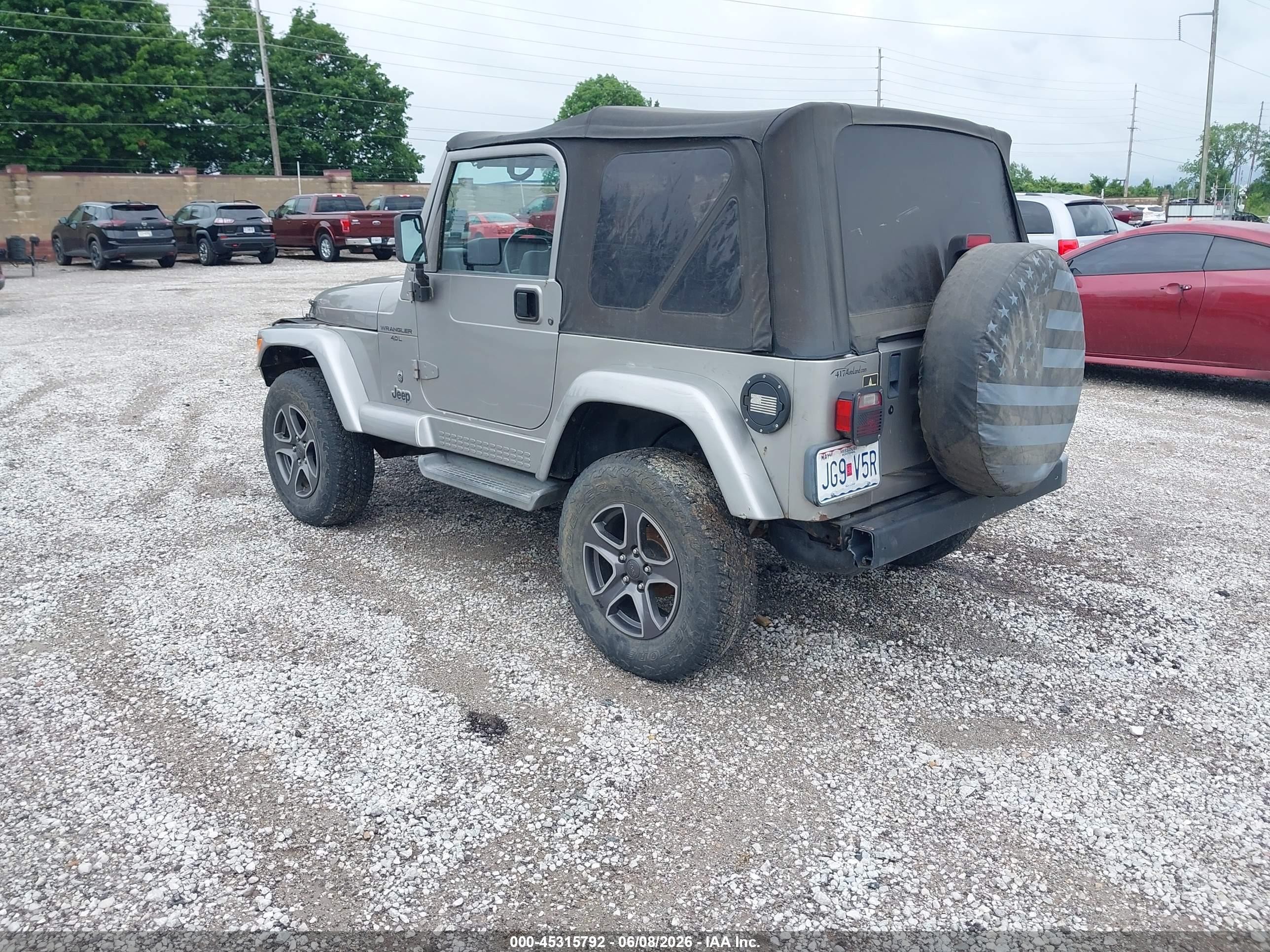 2001 Jeep Wrangler Sport Gray vin: 1J4FA49S11P346791
