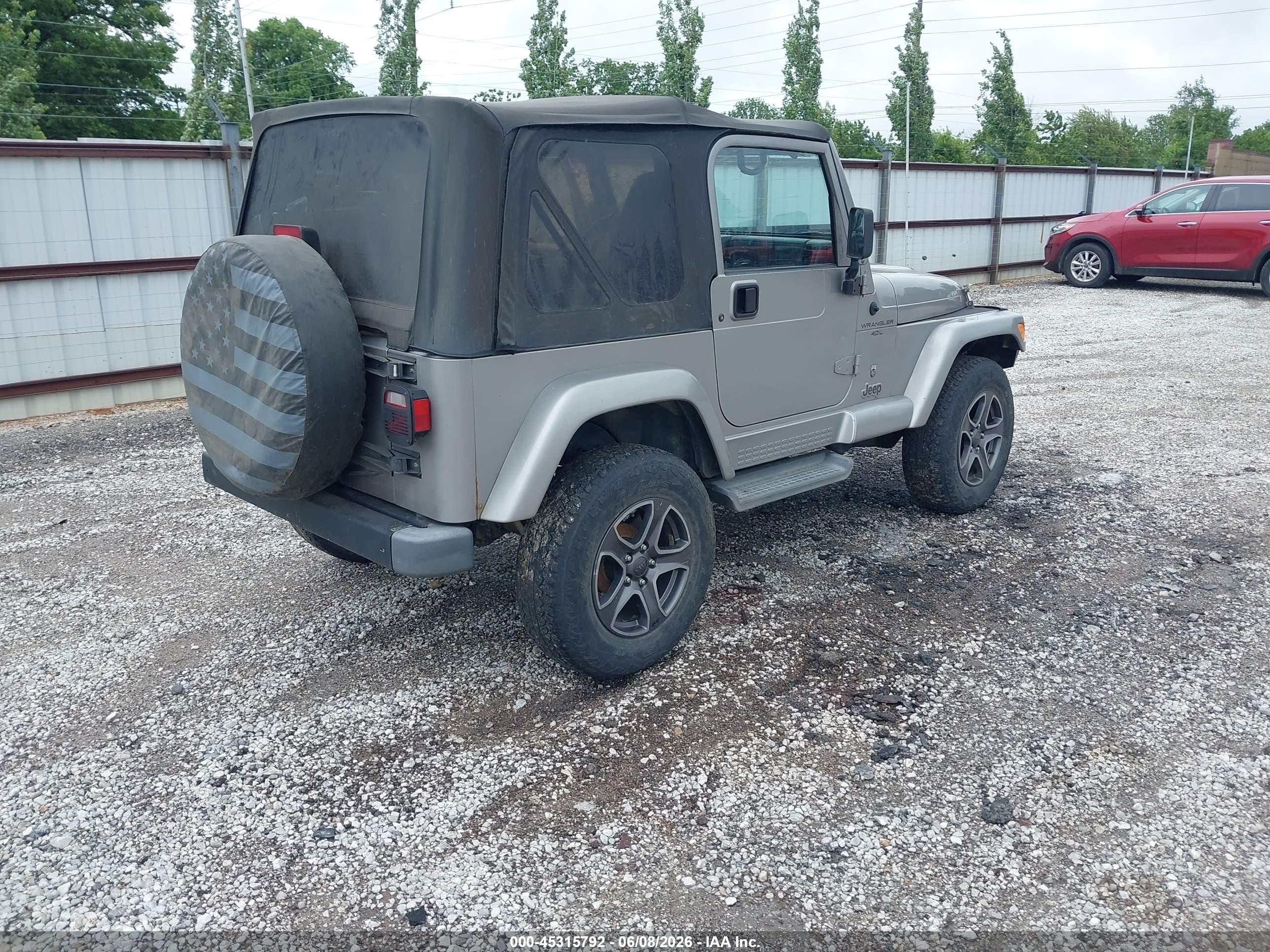 2001 Jeep Wrangler Sport Gray vin: 1J4FA49S11P346791