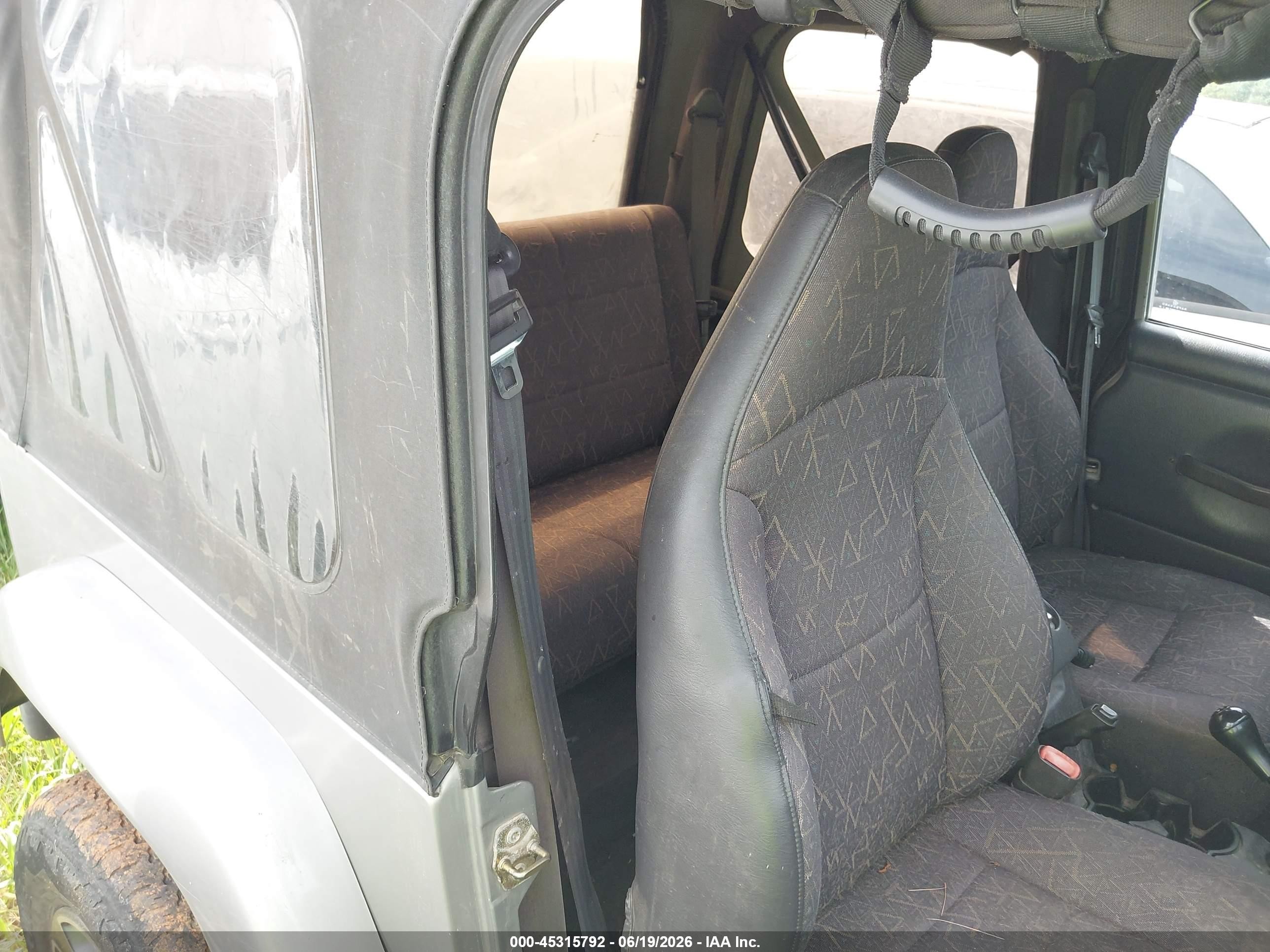 2001 Jeep Wrangler Sport Gray vin: 1J4FA49S11P346791