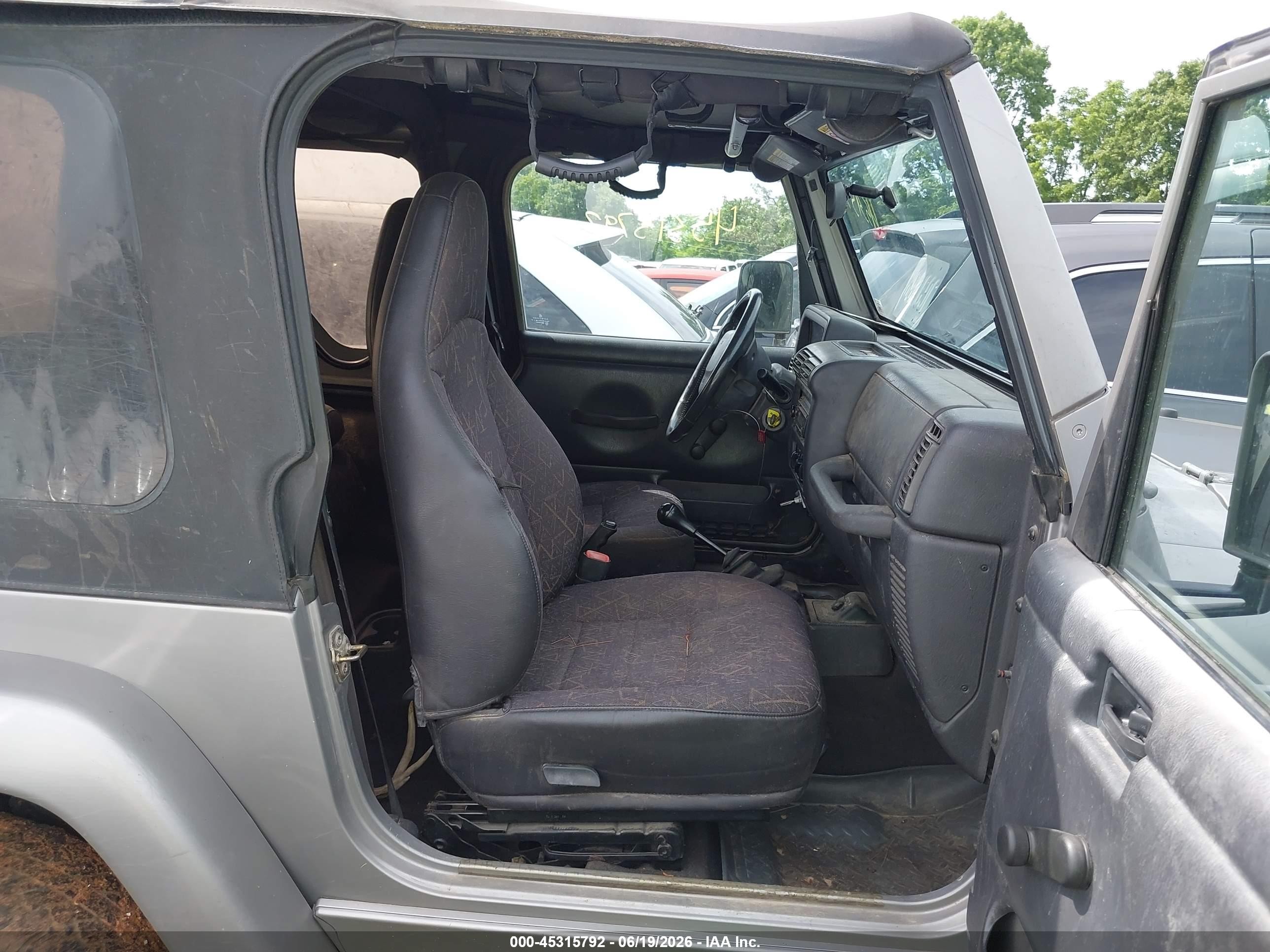 2001 Jeep Wrangler Sport Gray vin: 1J4FA49S11P346791