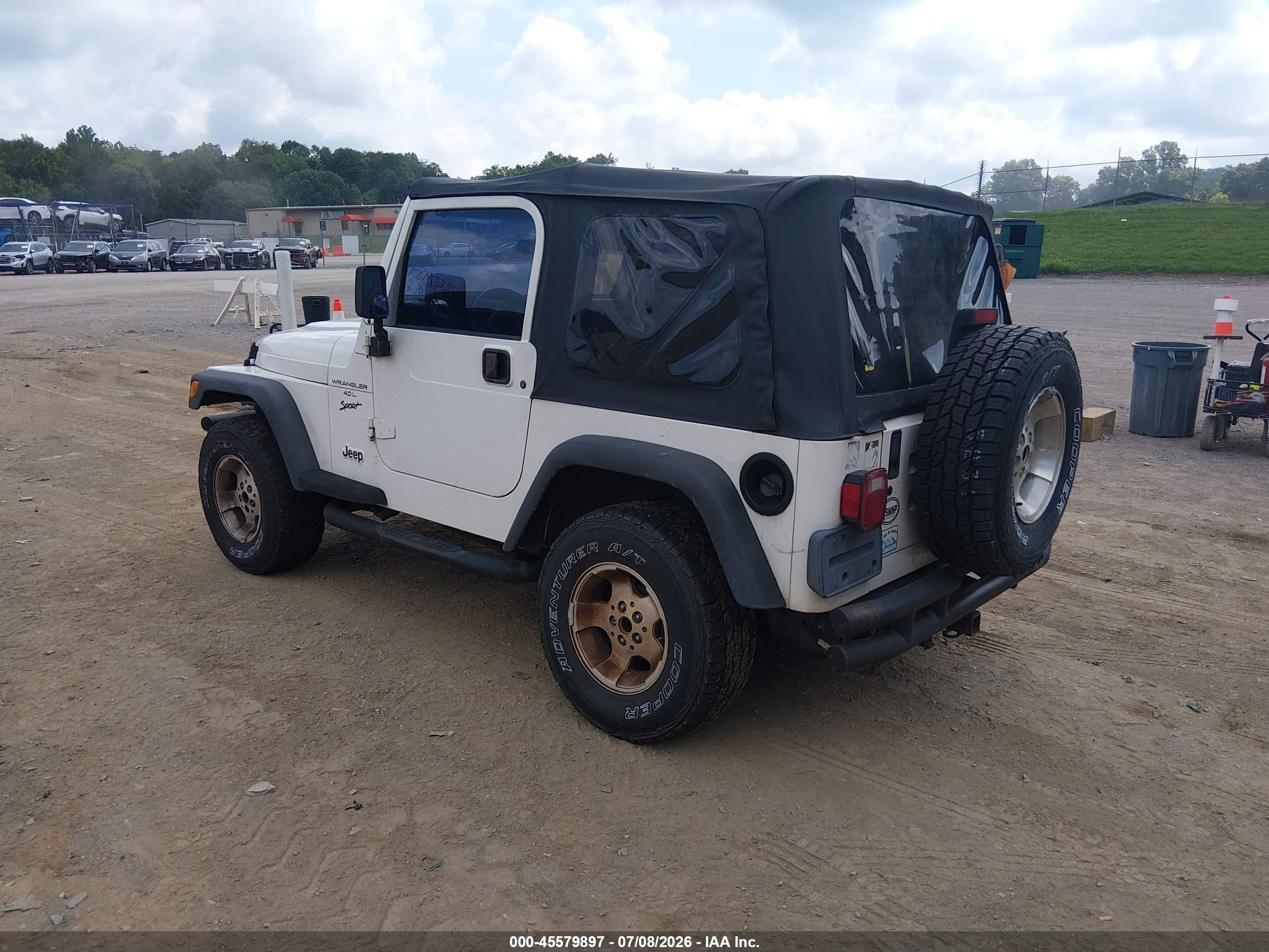2001 Jeep Wrangler Sport White vin: 1J4FA49S11P368015