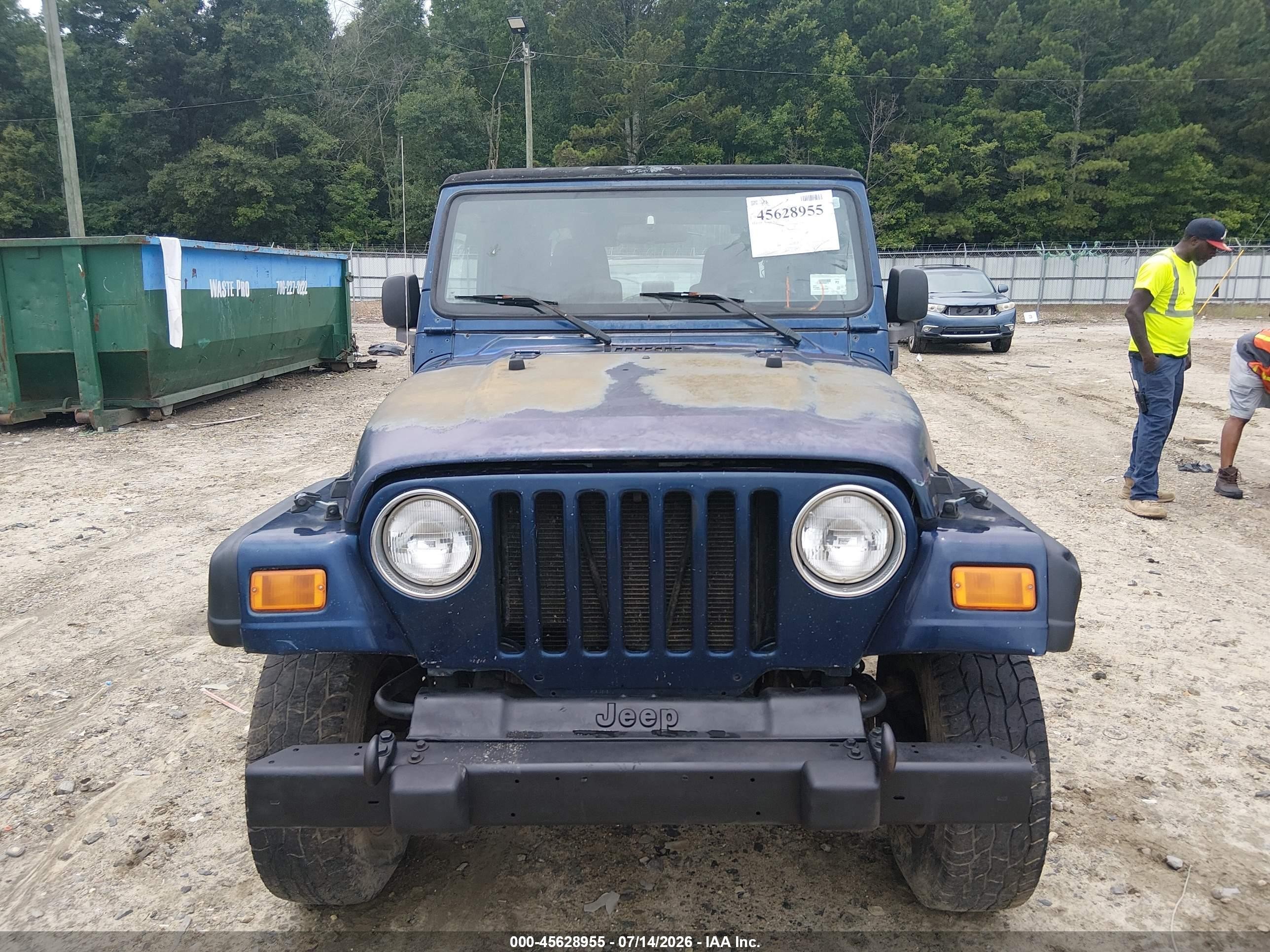 2003 Jeep Wrangler Sport Blue vin: 1J4FA49S13P341898