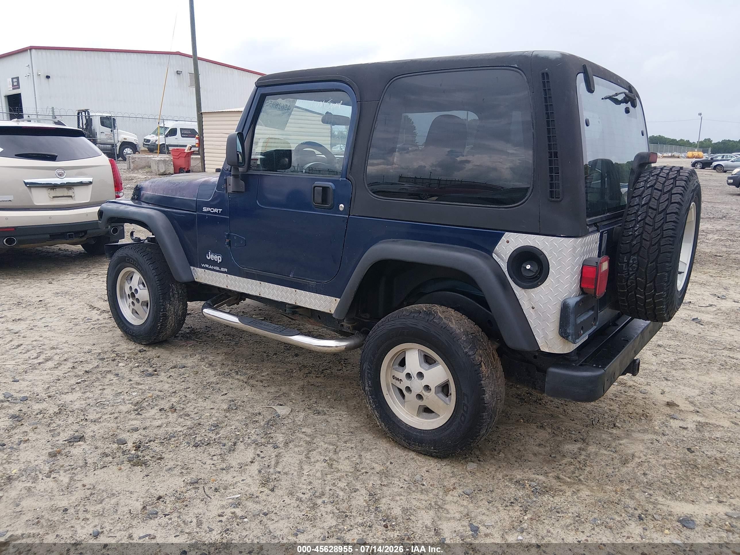 2003 Jeep Wrangler Sport Blue vin: 1J4FA49S13P341898