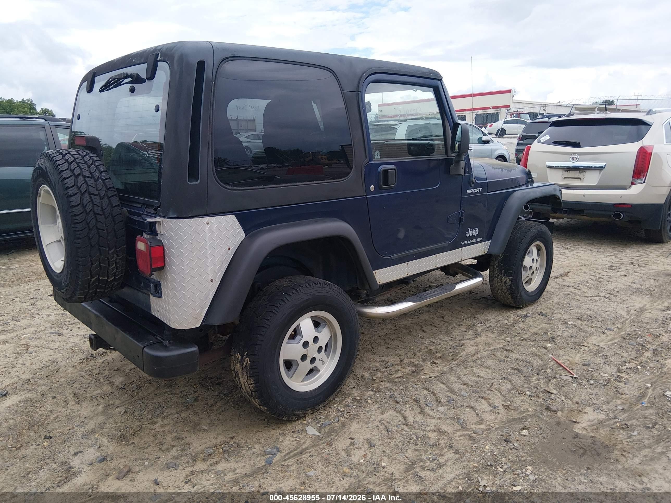 2003 Jeep Wrangler Sport Blue vin: 1J4FA49S13P341898
