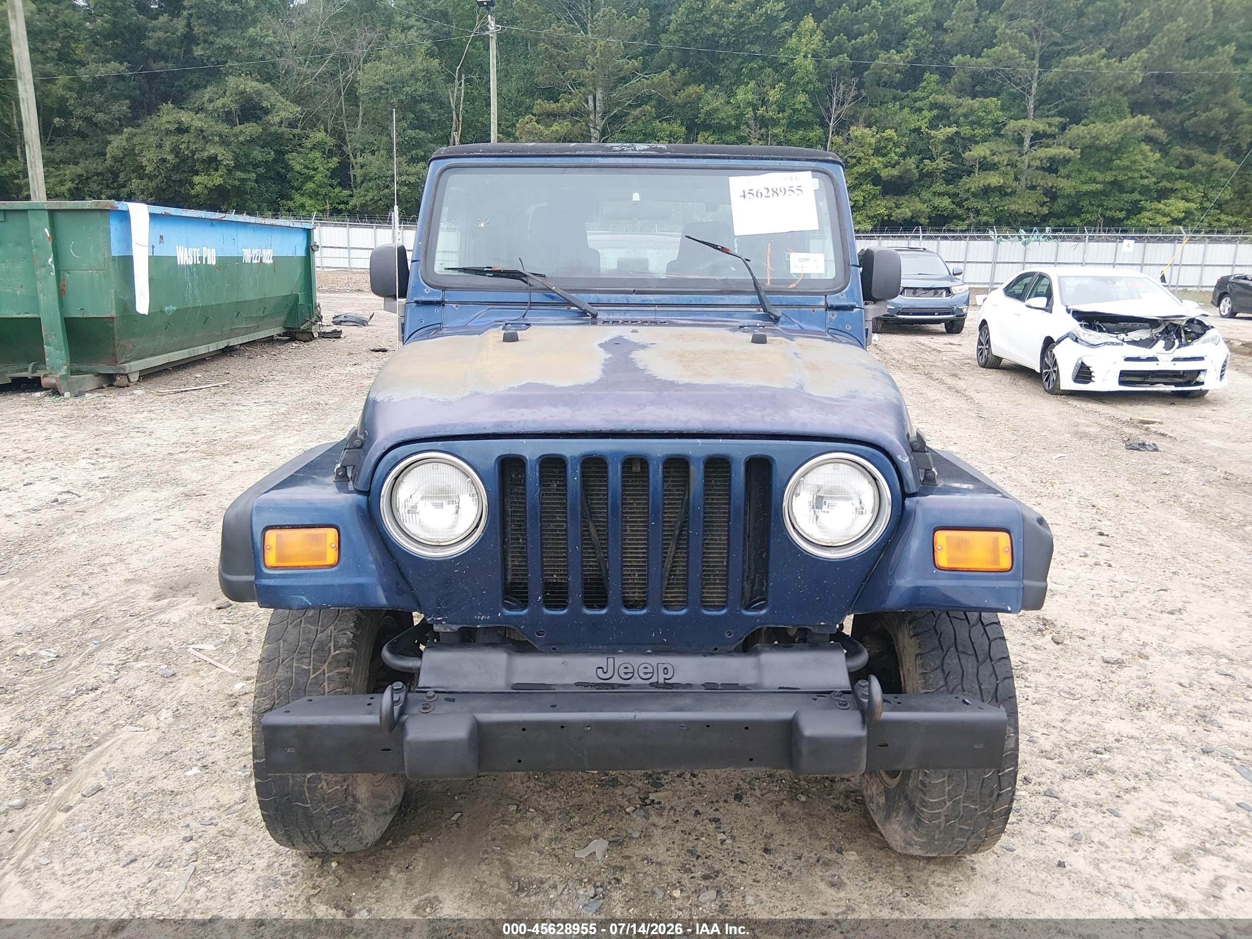 2003 Jeep Wrangler Sport Blue vin: 1J4FA49S13P341898