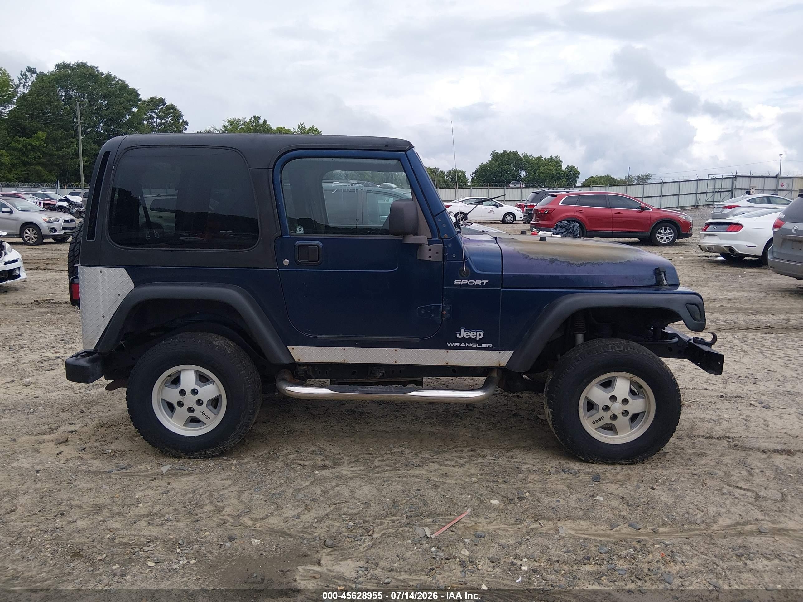 2003 Jeep Wrangler Sport Blue vin: 1J4FA49S13P341898