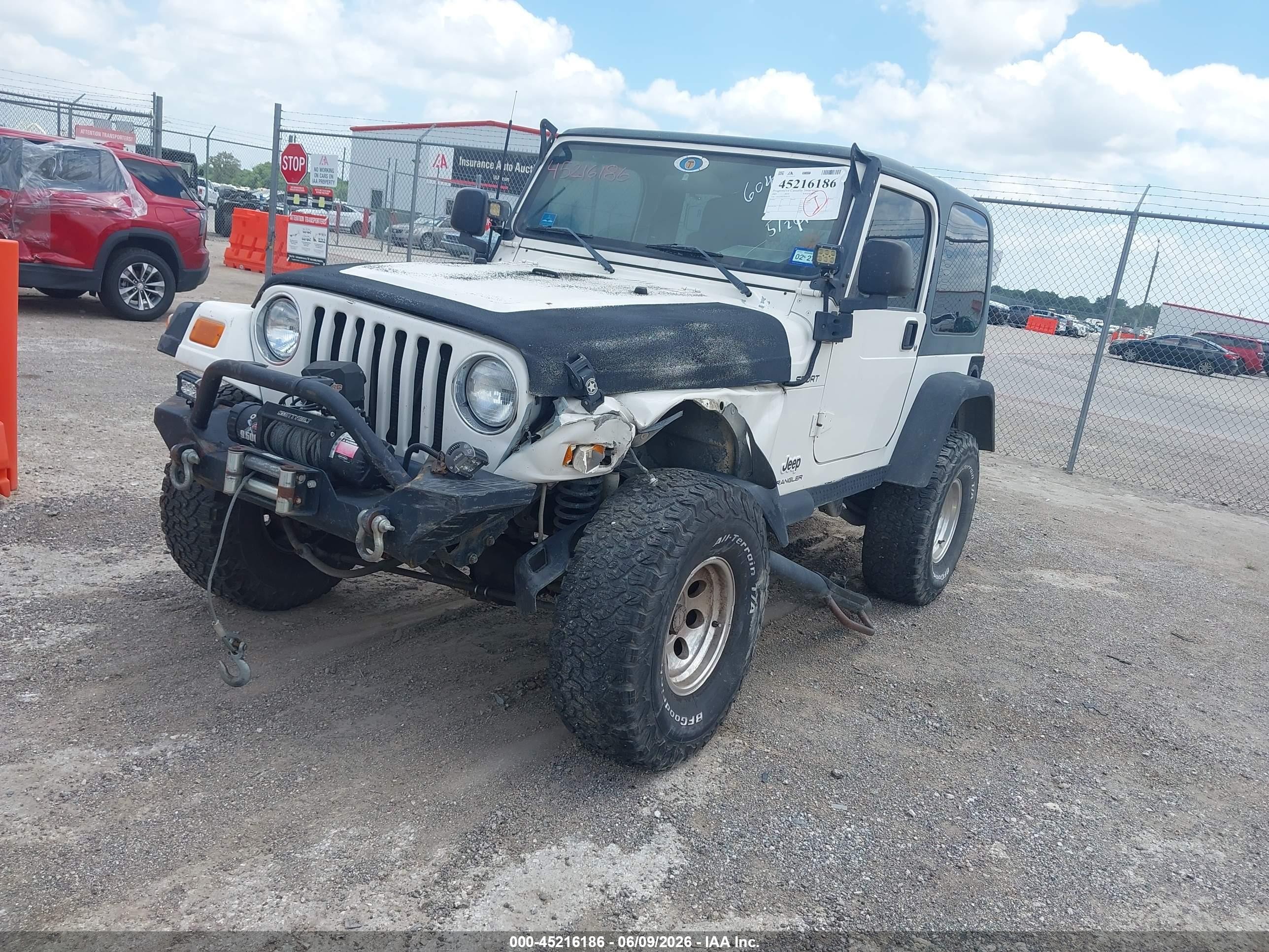2003 Jeep Wrangler Sport White vin: 1J4FA49S13P365375