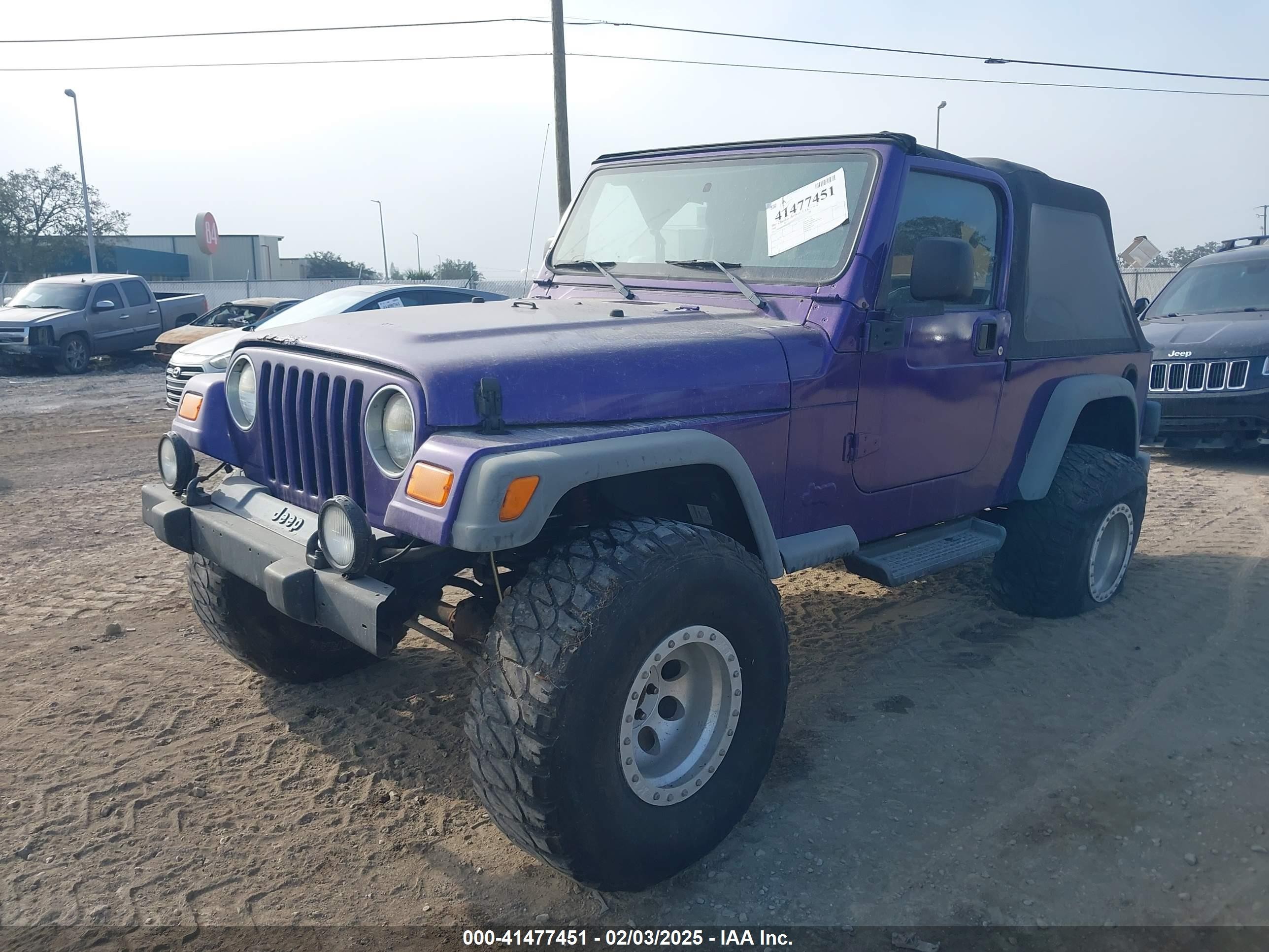 2004 Jeep Tj Unlimited Purple vin: 1J4FA49S14P782500