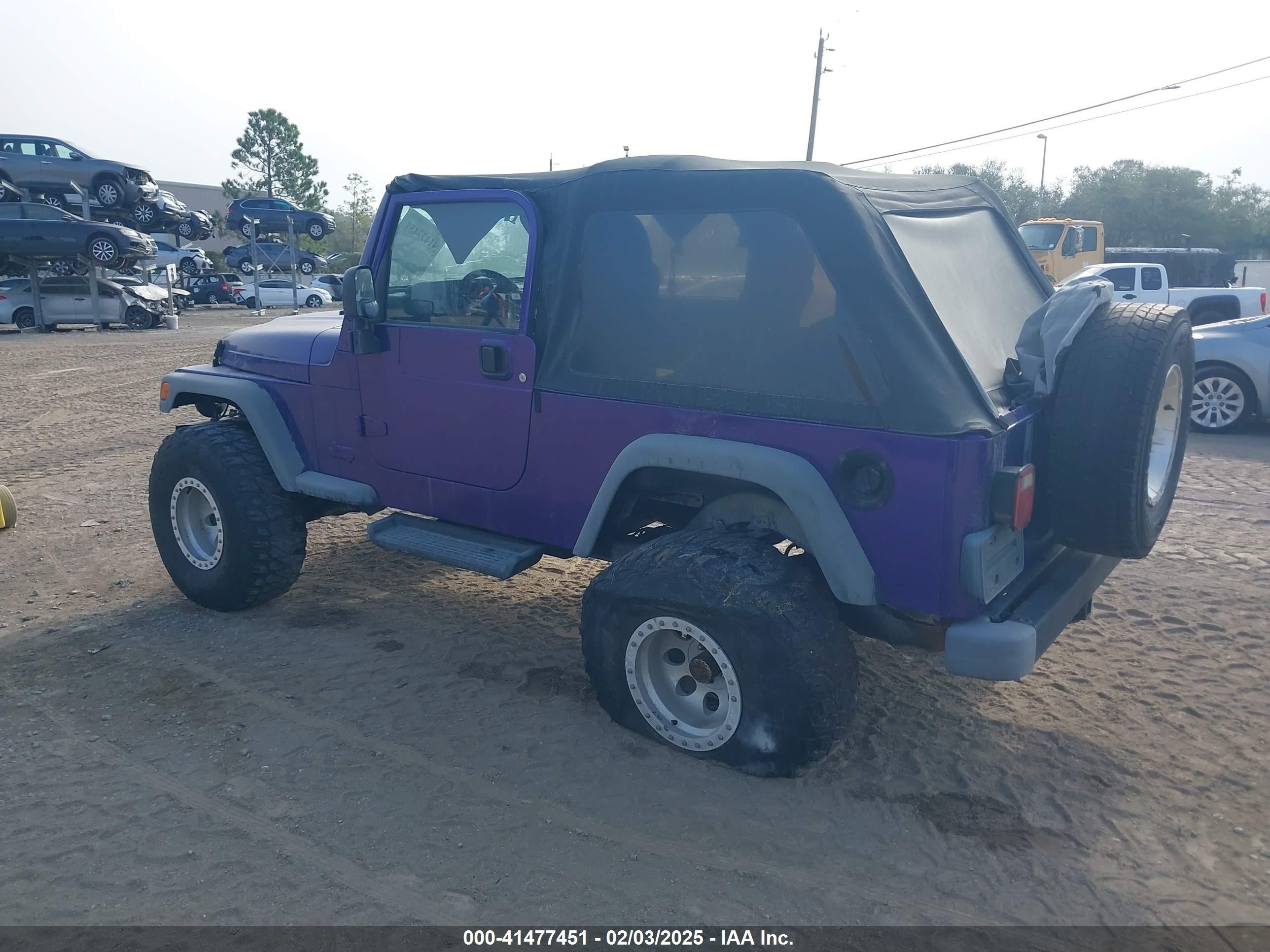 2004 Jeep Tj Unlimited Purple vin: 1J4FA49S14P782500