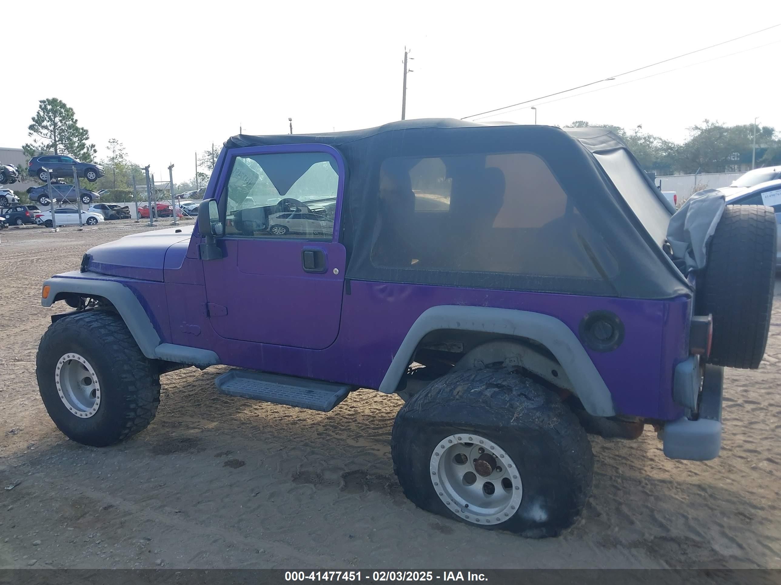 2004 Jeep Tj Unlimited Purple vin: 1J4FA49S14P782500