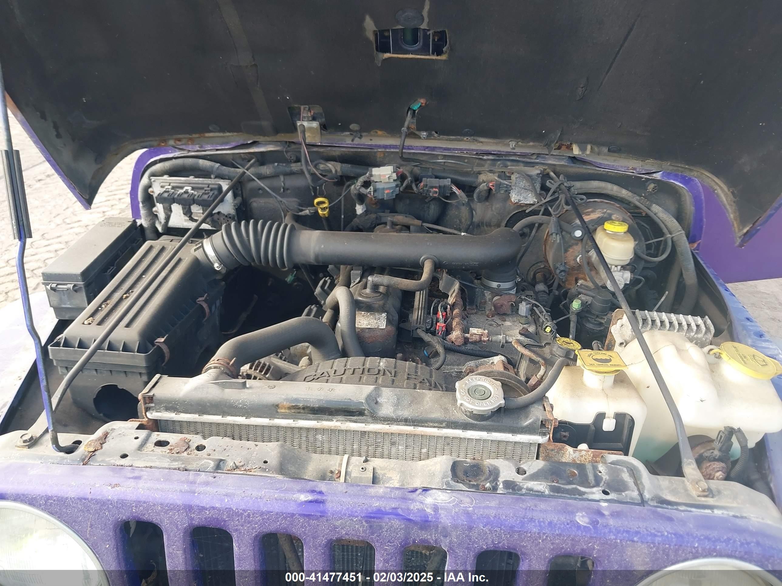 2004 Jeep Tj Unlimited Purple vin: 1J4FA49S14P782500